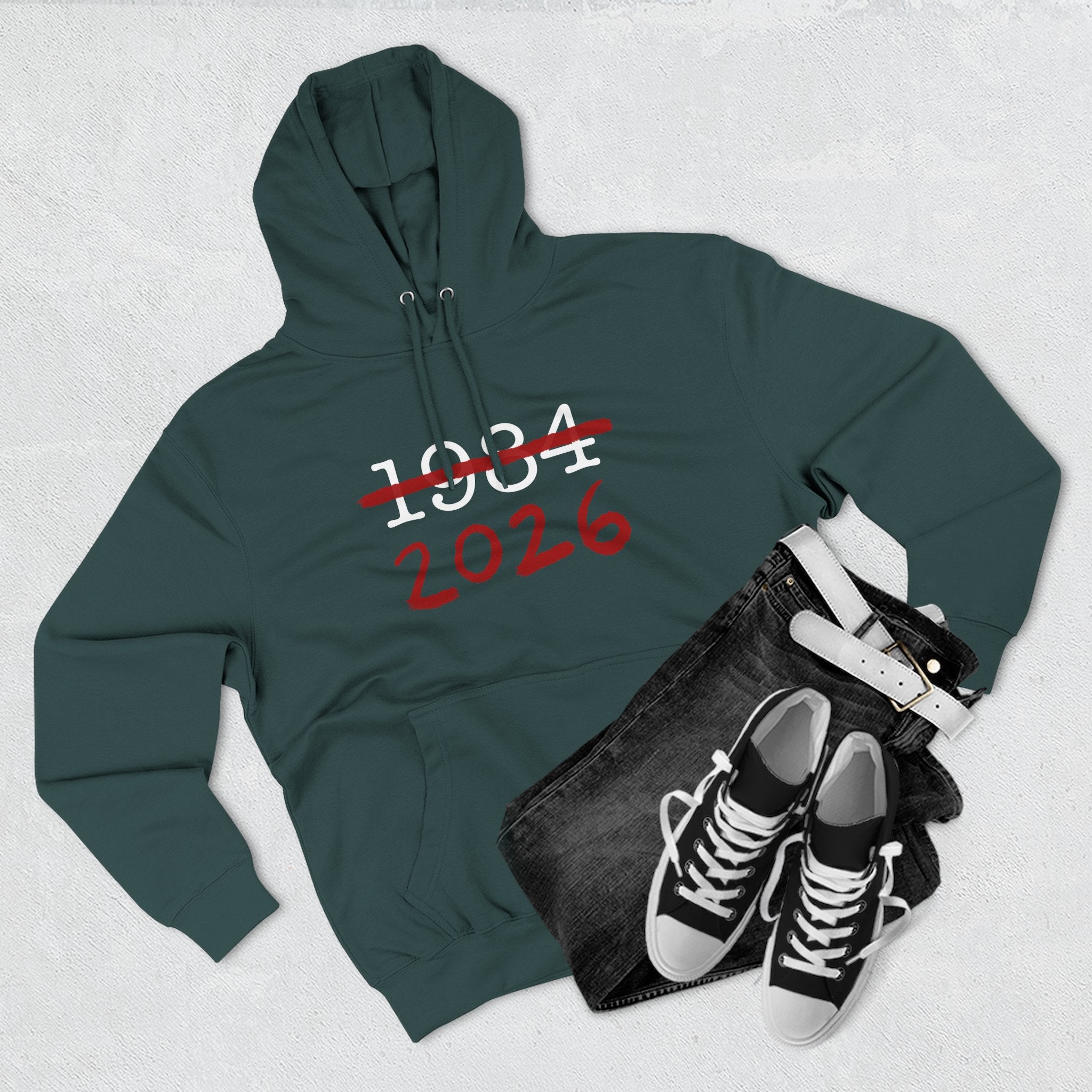 1984 2026 Three-Panel Fleece Hoodie