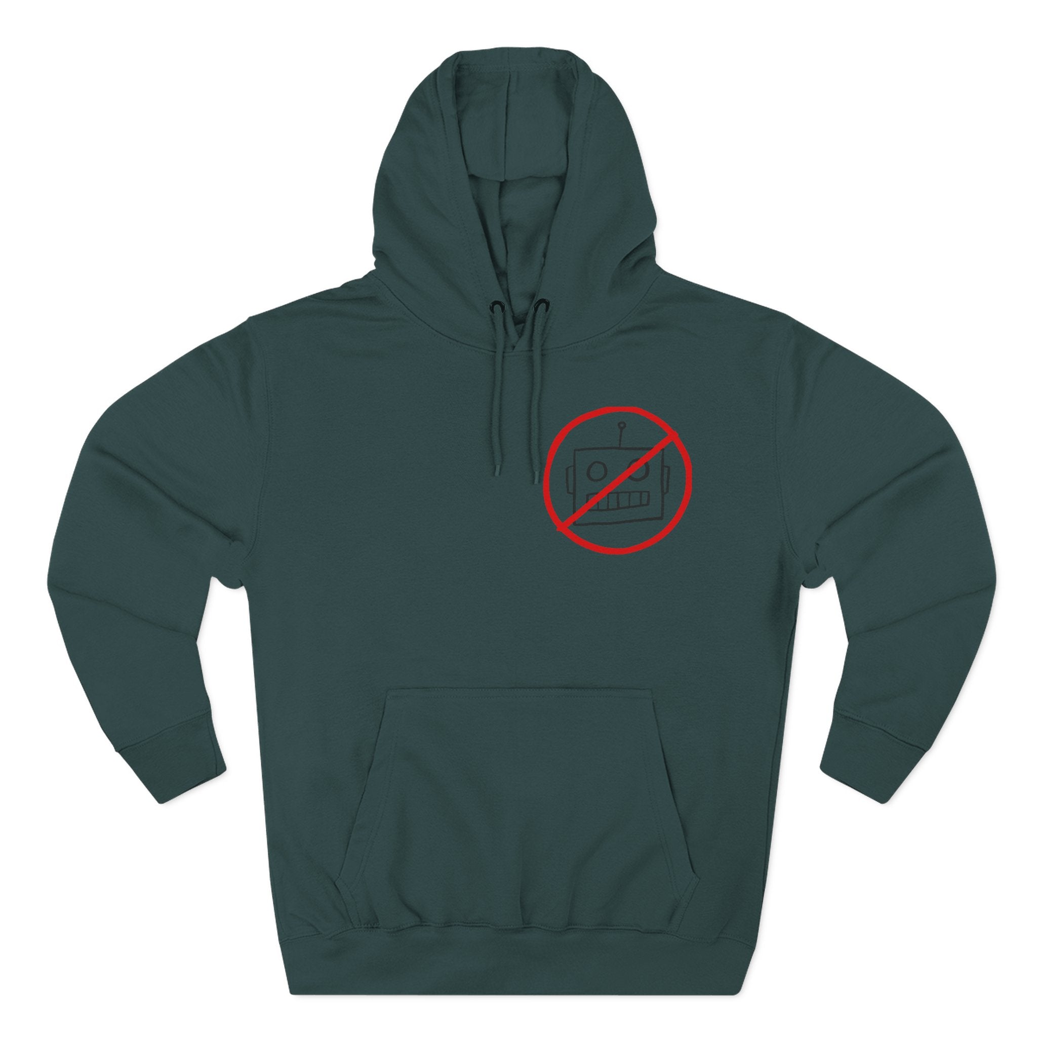 Robot Three-Panel Fleece Hoodie