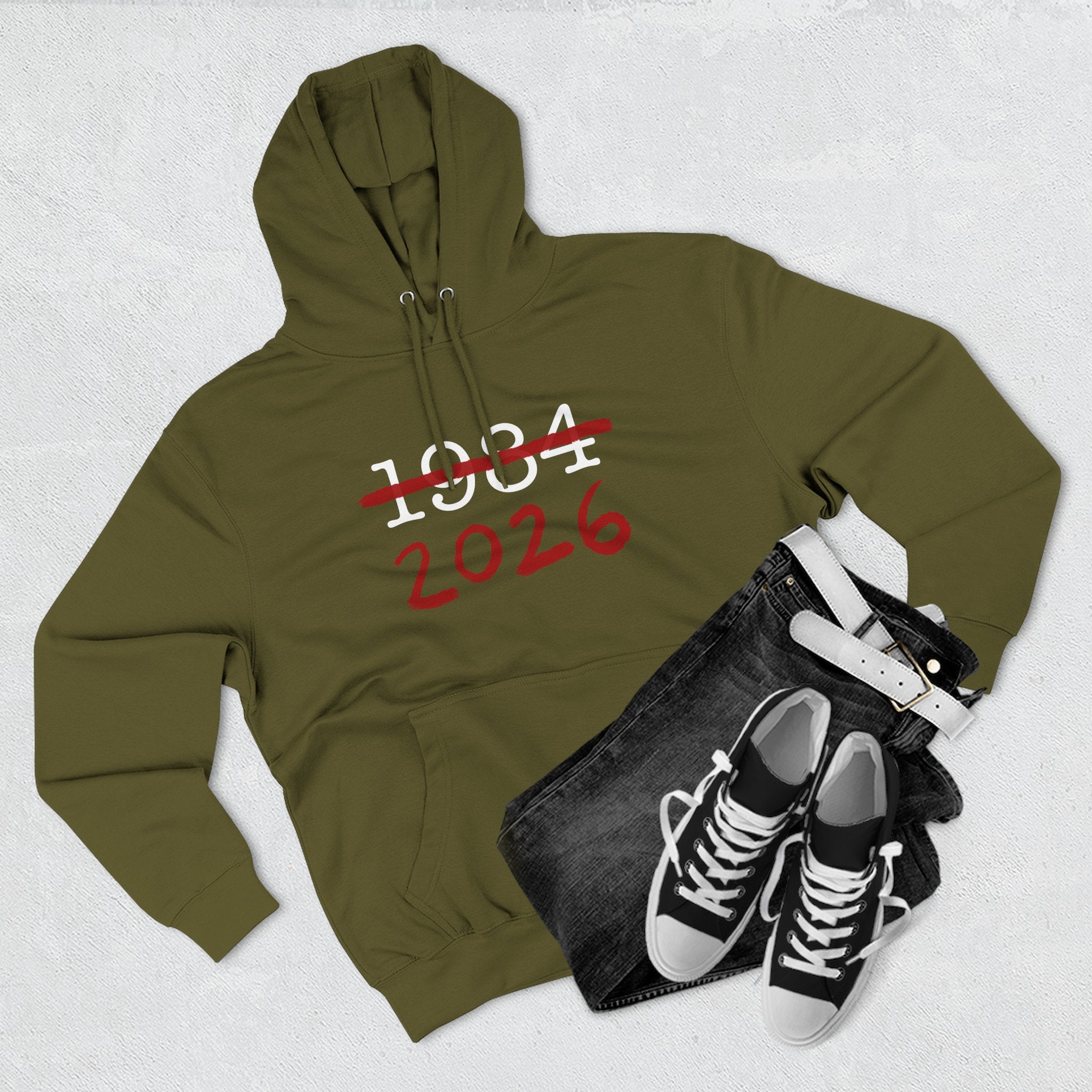 1984 2026 Three-Panel Fleece Hoodie