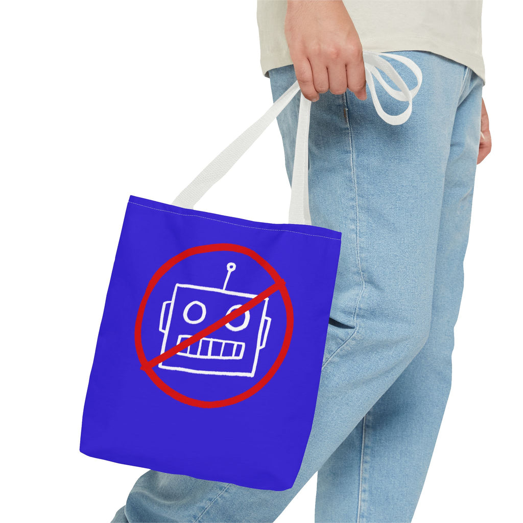 NO AI Robot Tote Bag (AOP)