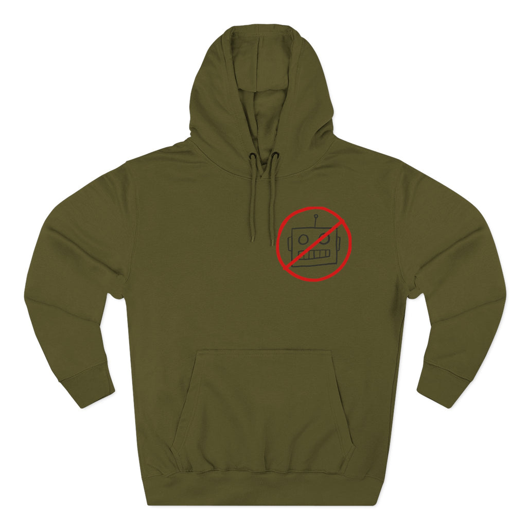 Robot Three-Panel Fleece Hoodie