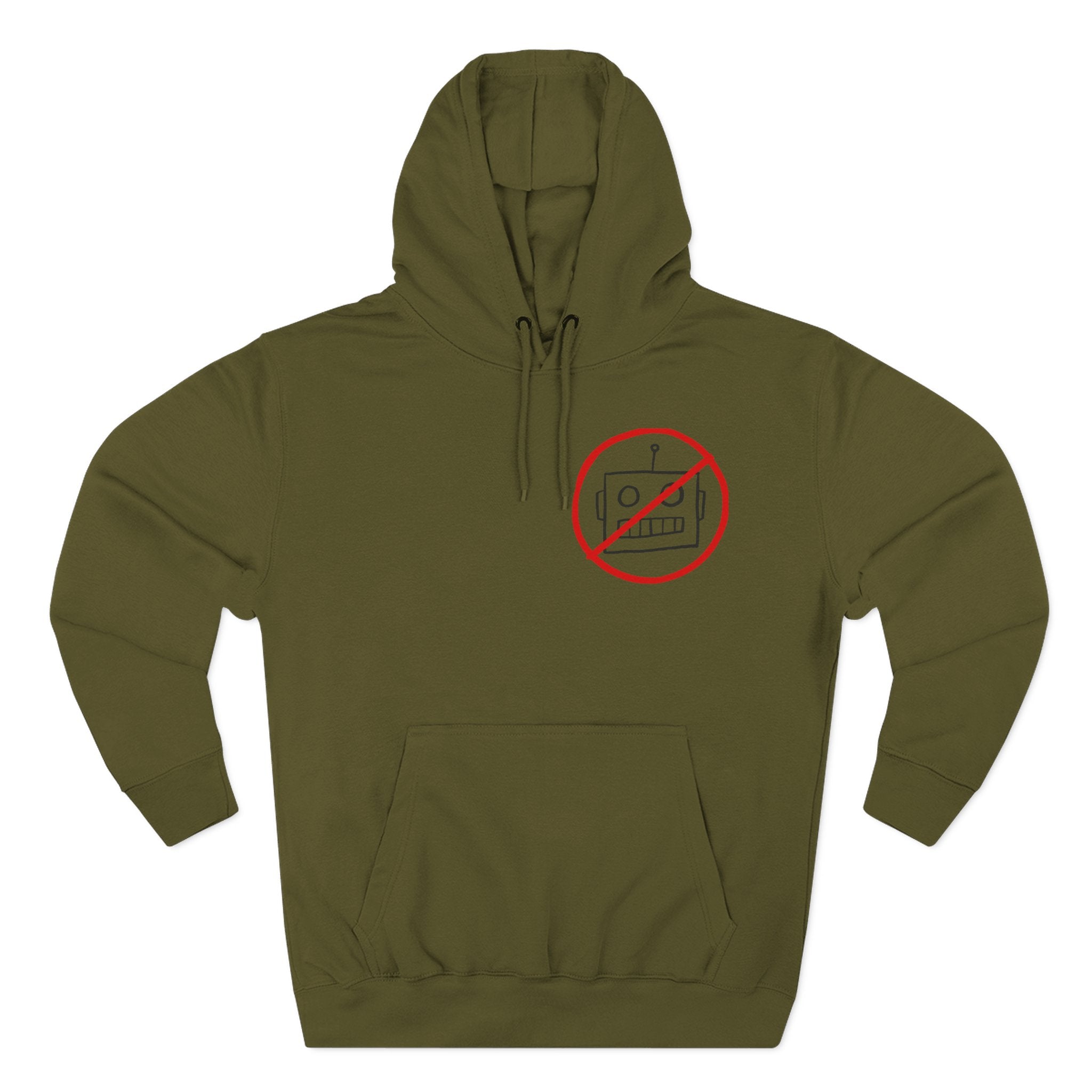 Robot Three-Panel Fleece Hoodie
