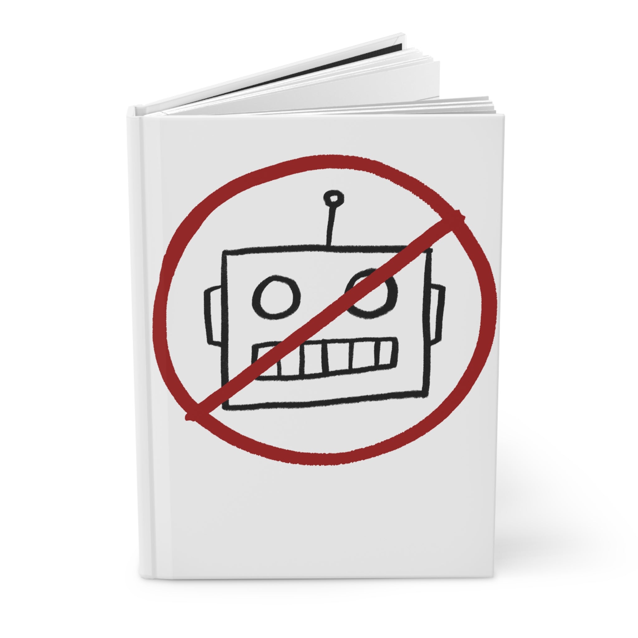 No AI Robot Hardcover Journal Matte