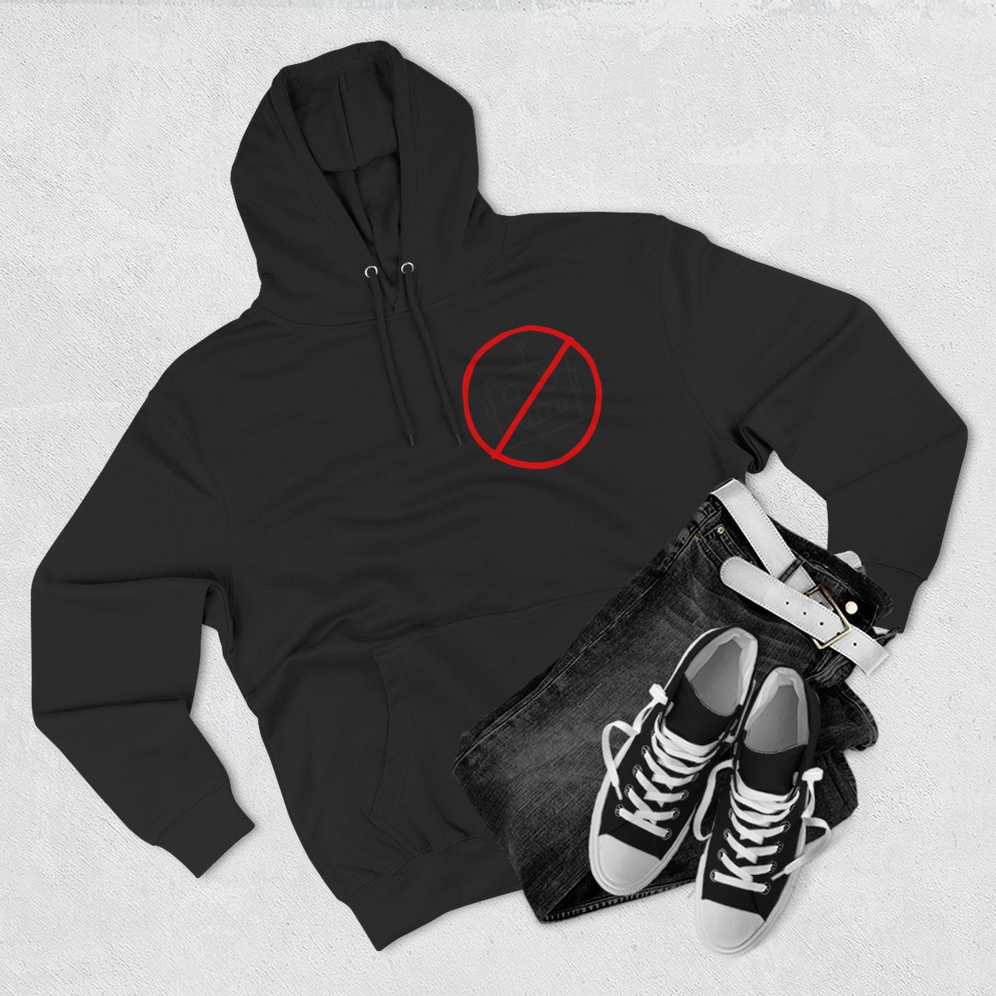 Robot Three-Panel Fleece Hoodie