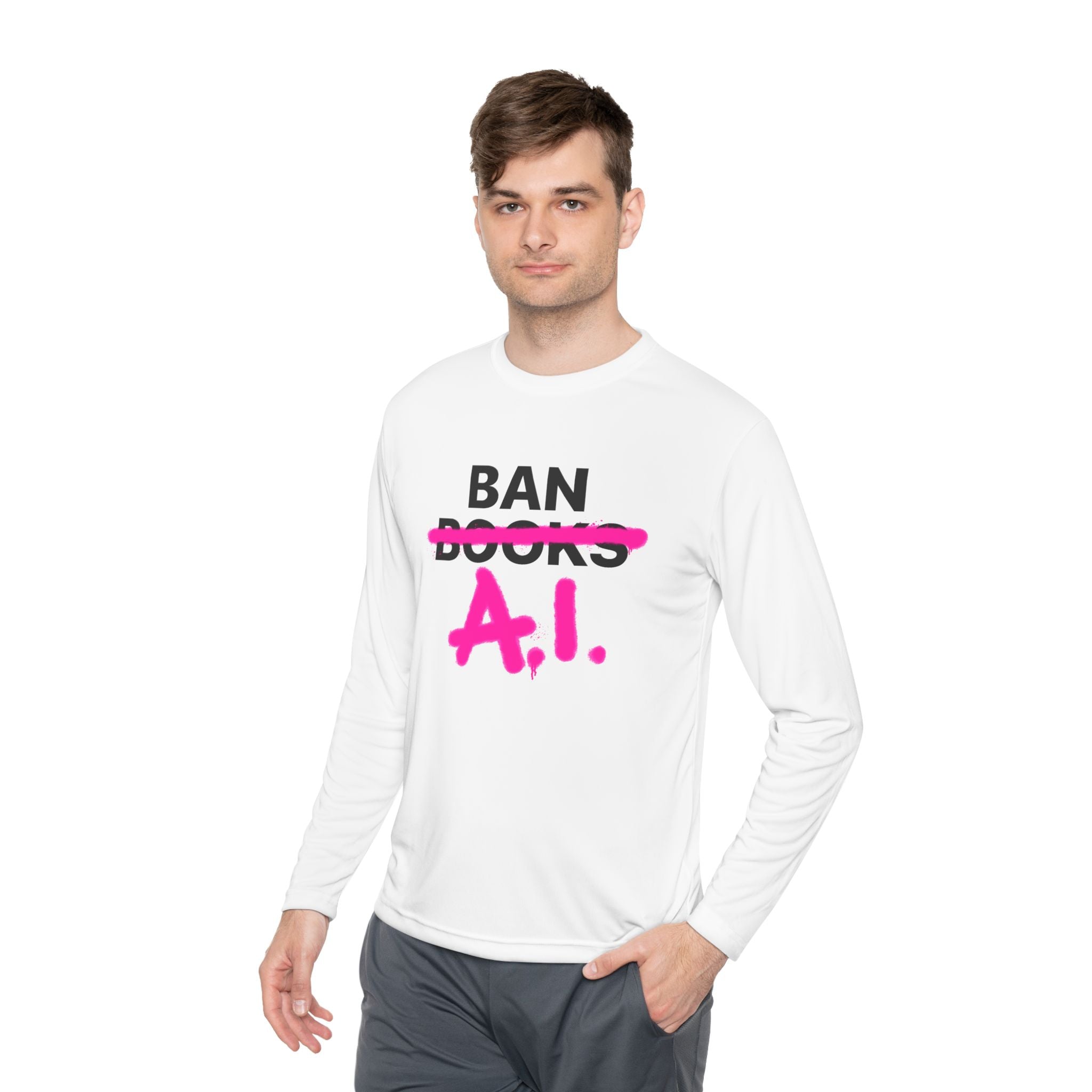 Ban AI Unisex Lightweight Long Sleeve Tee