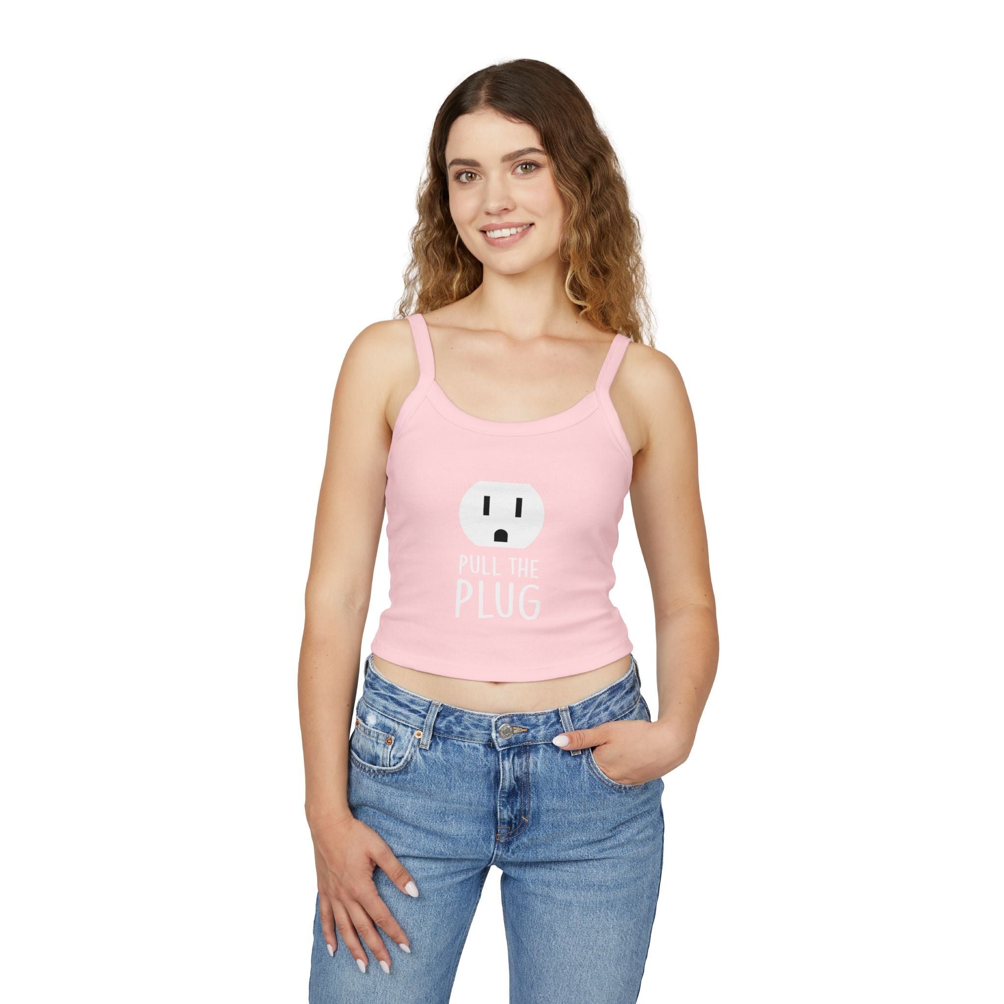 Pull the Plug Women's Spaghetti Strap Tank Top