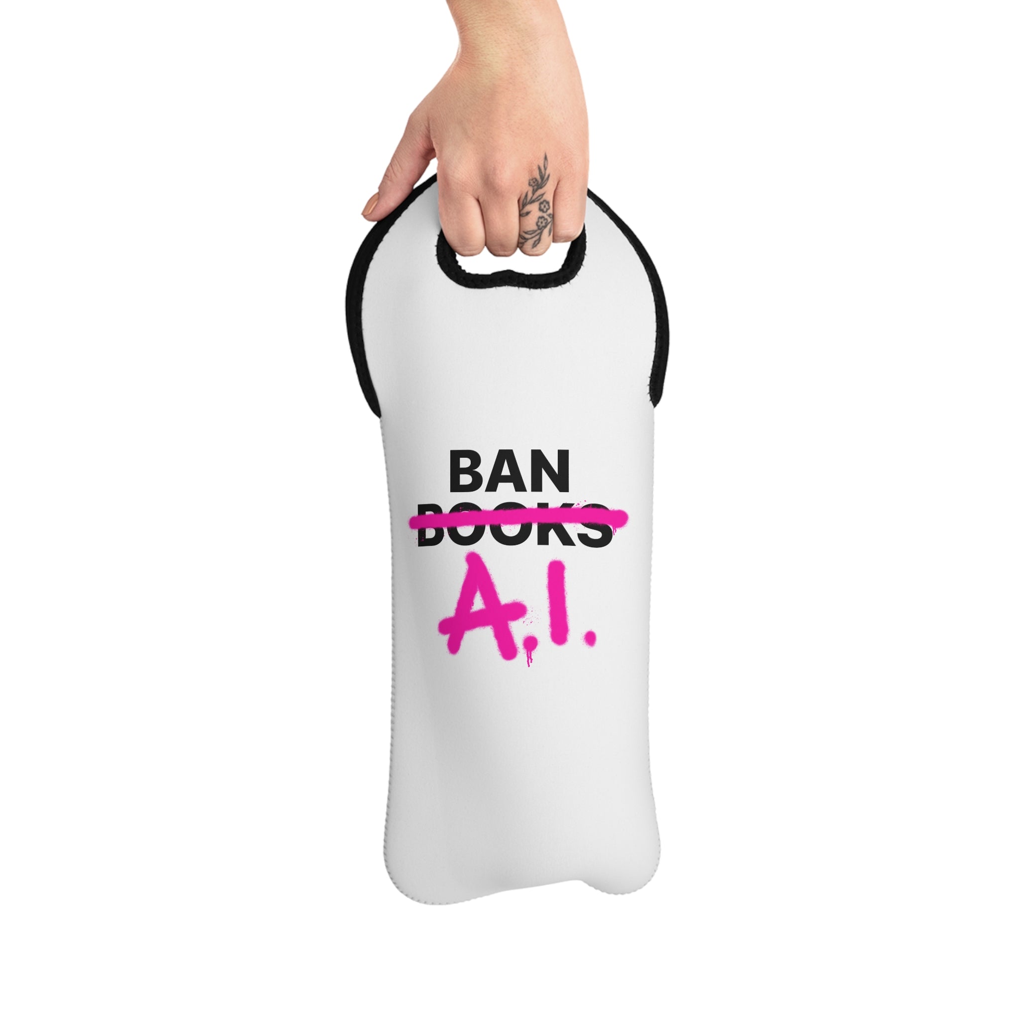 Ban AI Wine Tote Bag