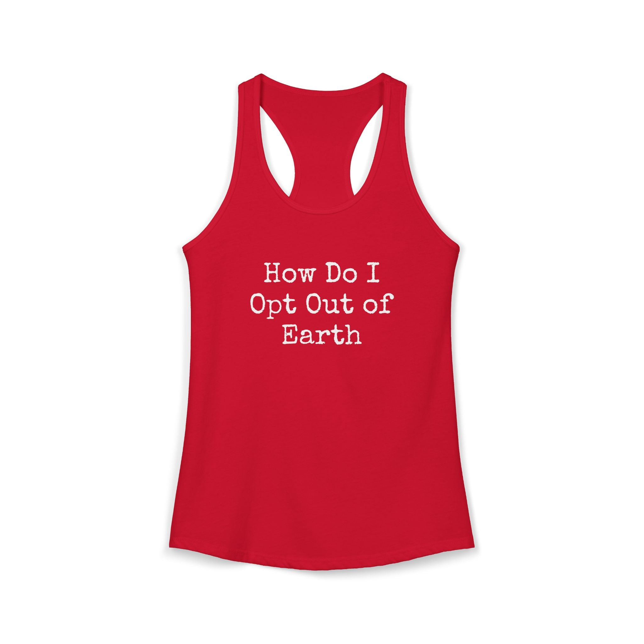 Opt Out Women's Racerback Tank