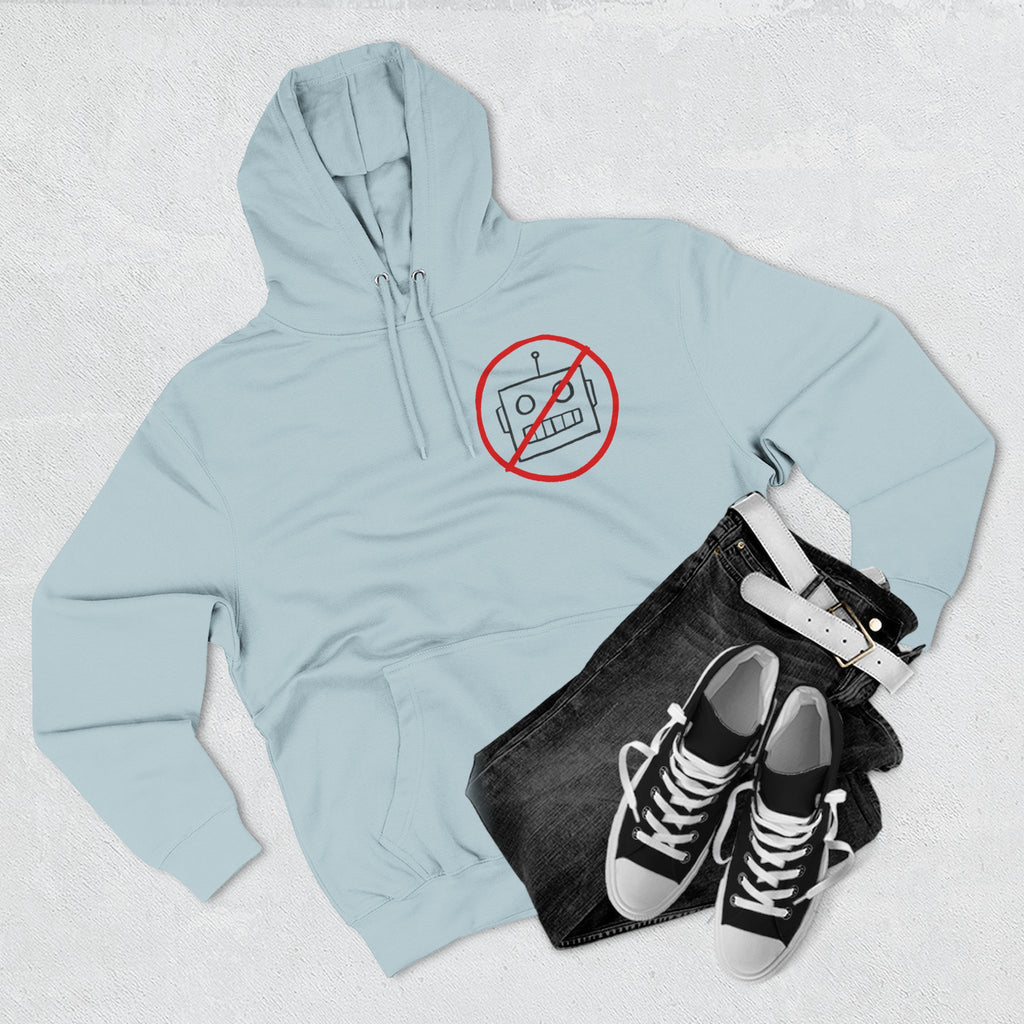Robot Three-Panel Fleece Hoodie