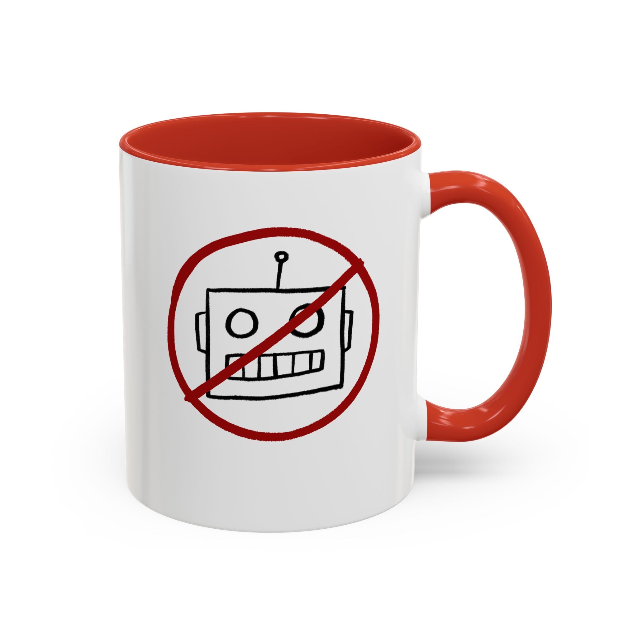 No AI Robot Coffee Mug (11 oz)