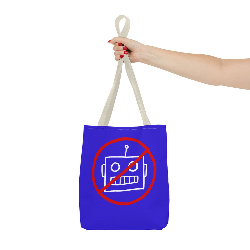 NO AI Robot Tote Bag (AOP)