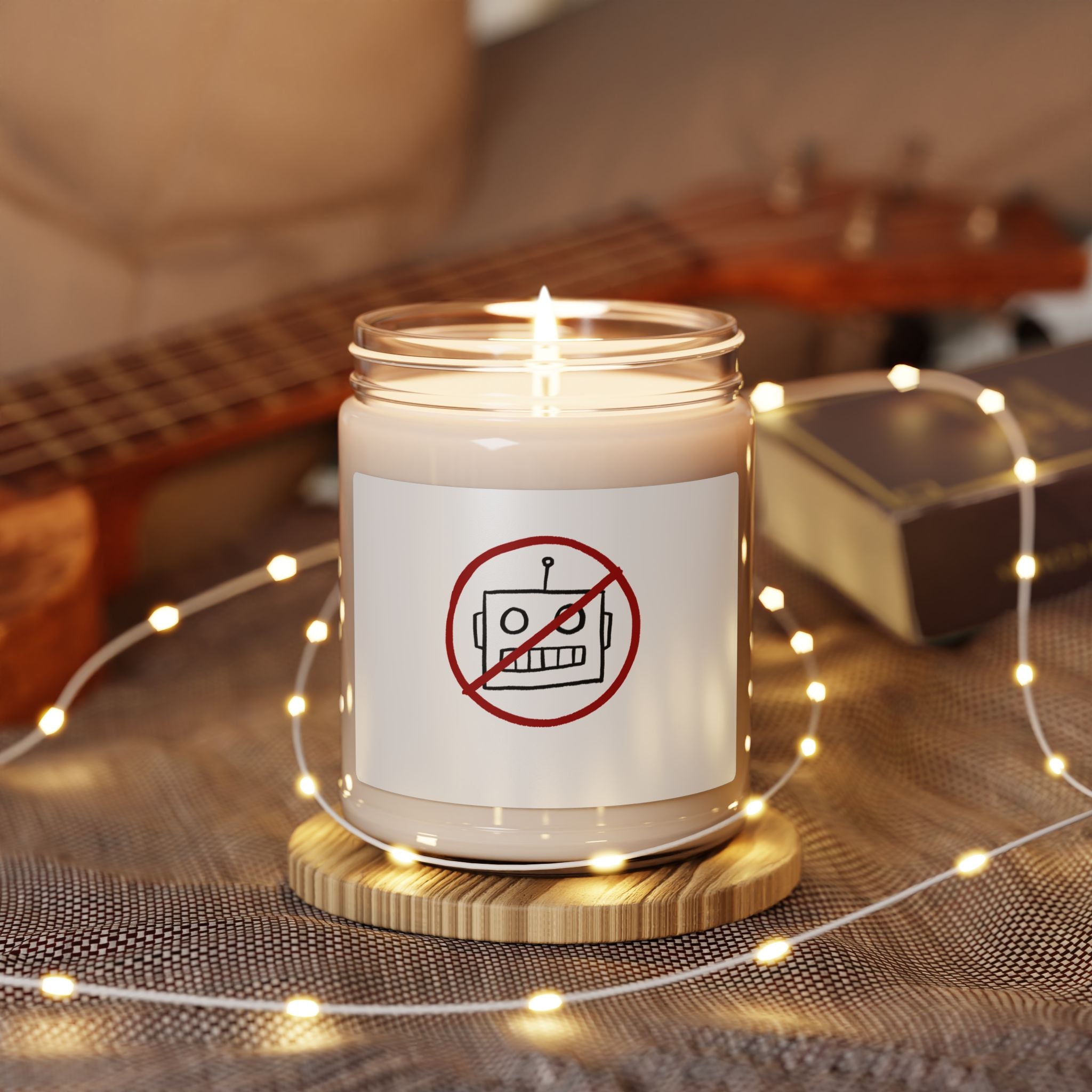 No AI Robot Scented Soy Candle, 9oz