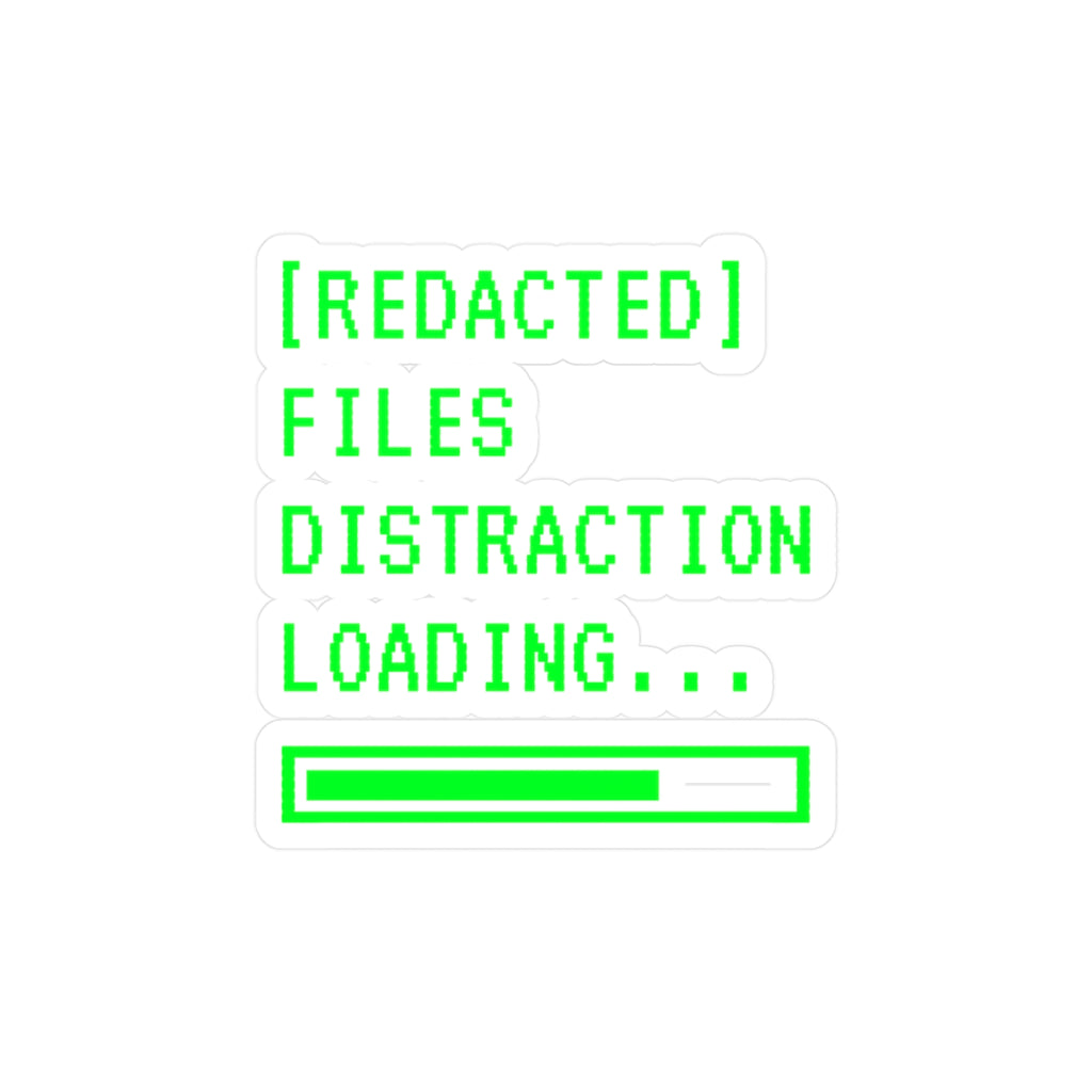 File Distraction Kiss-Cut Vinyl Decals