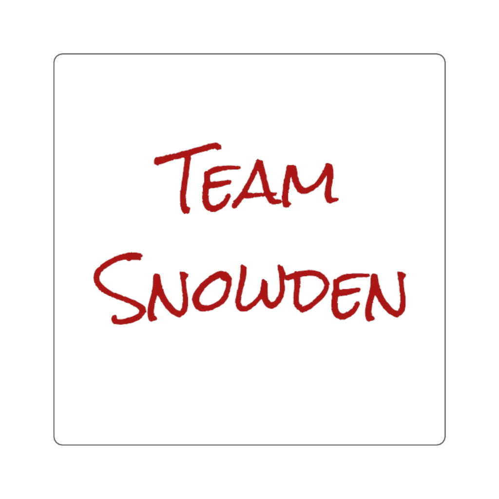 Team Snowden Square Stickers