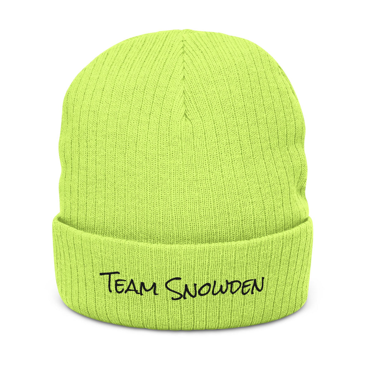 Team Snowden Ribbed Knit Beanie (Embroidery)