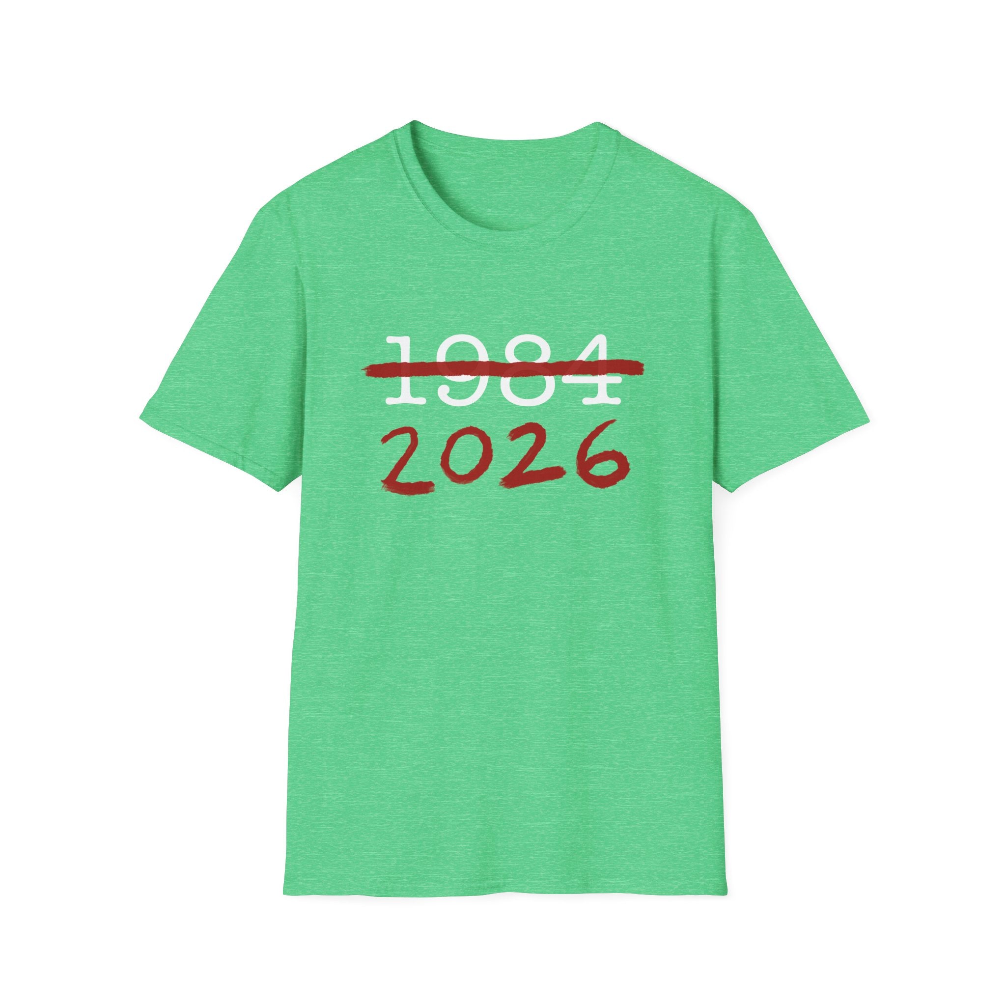 1984 2026 Orwell-Style Anti AI Surveillance Unisex Softstyle T-Shirt
