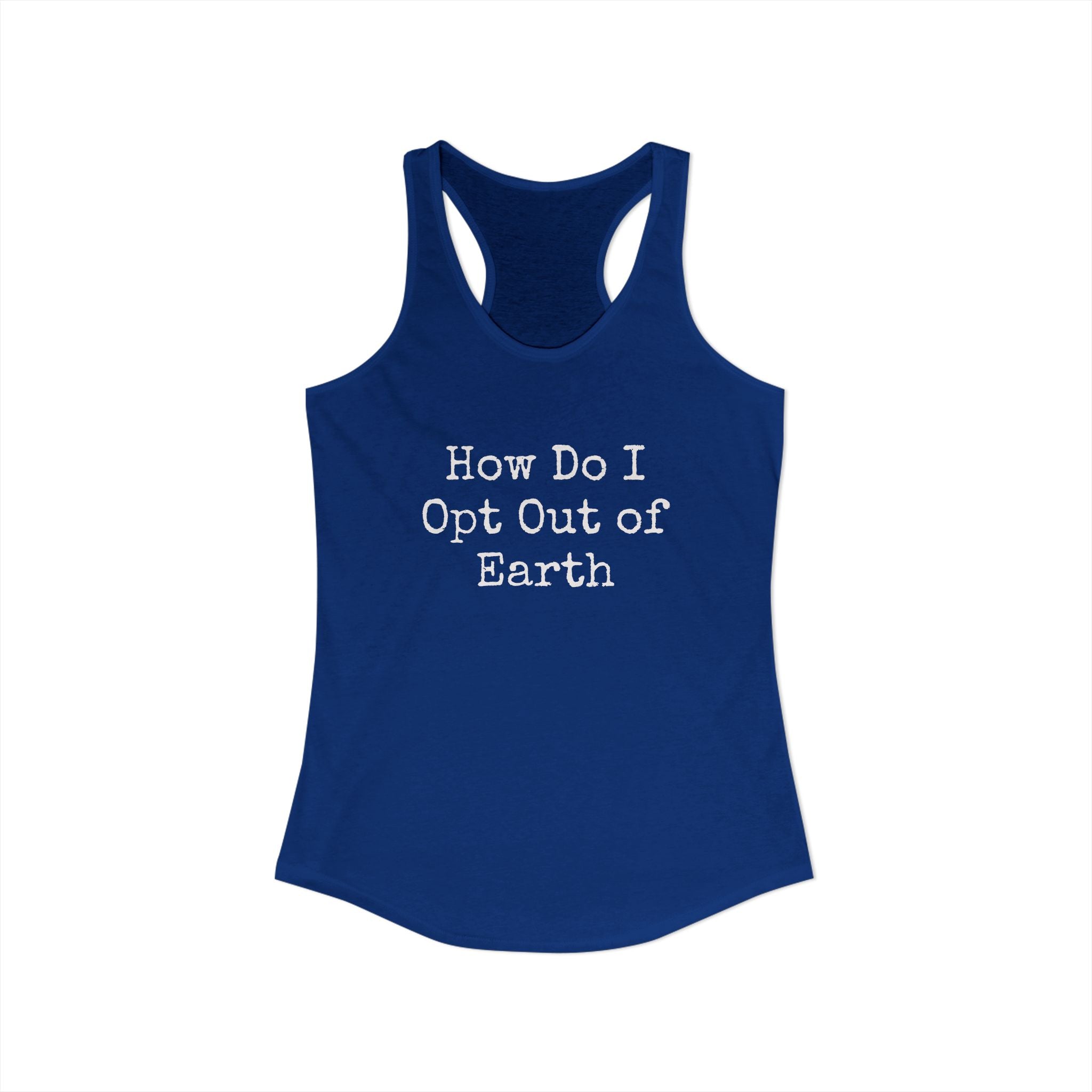 Opt Out Women's Racerback Tank