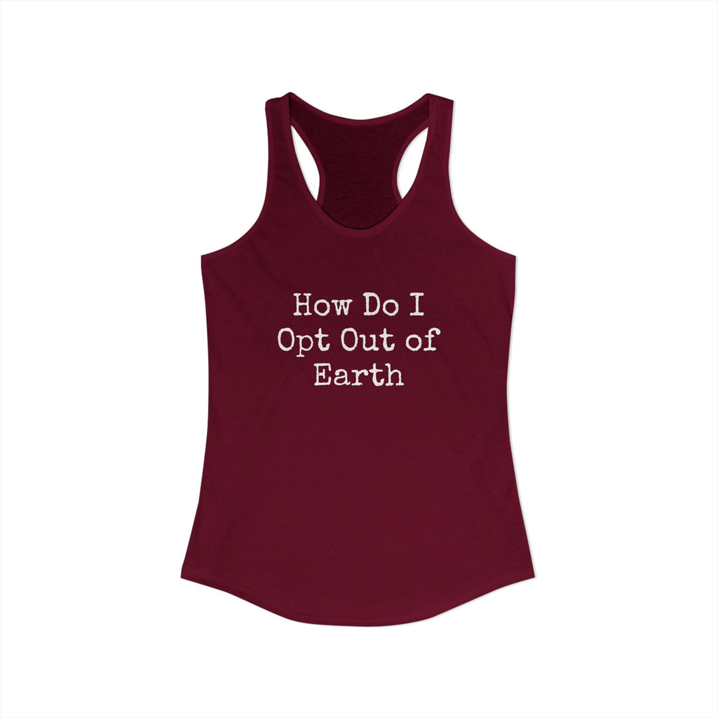 Opt Out Women's Racerback Tank