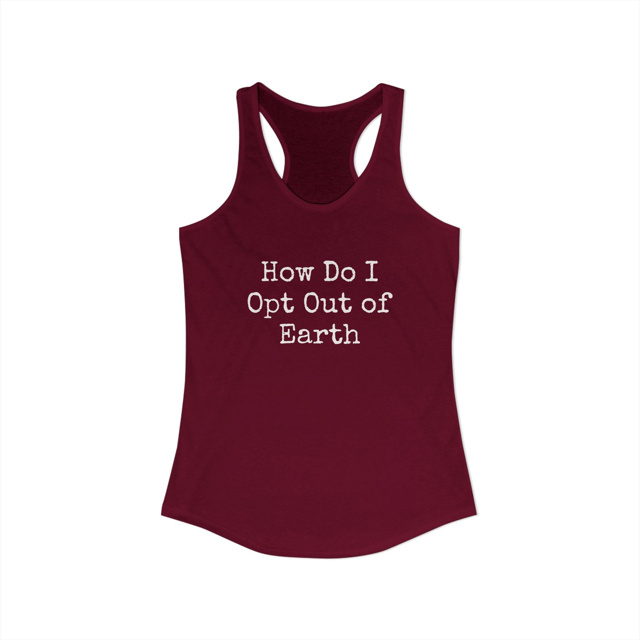 Opt Out Women's Racerback Tank
