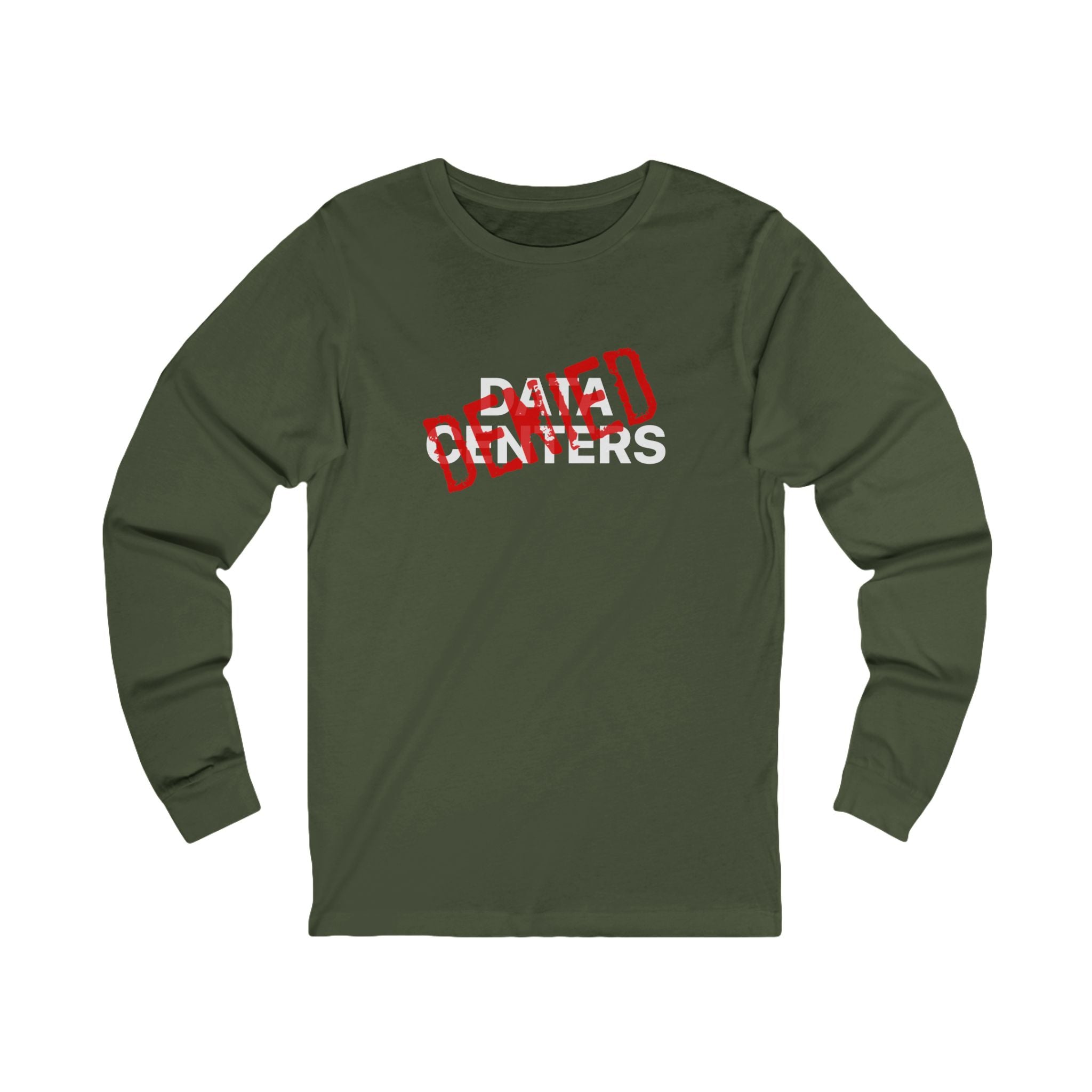 Stop AI Data Centers Jersey Long Sleeve Tee