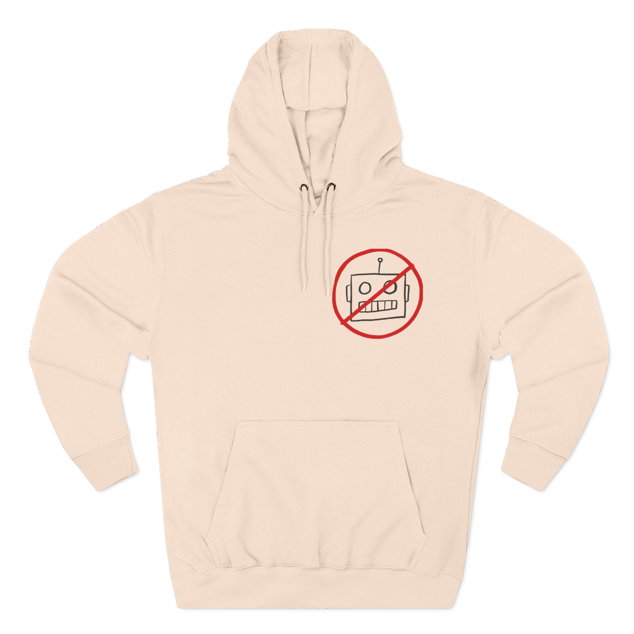 Robot Three-Panel Fleece Hoodie