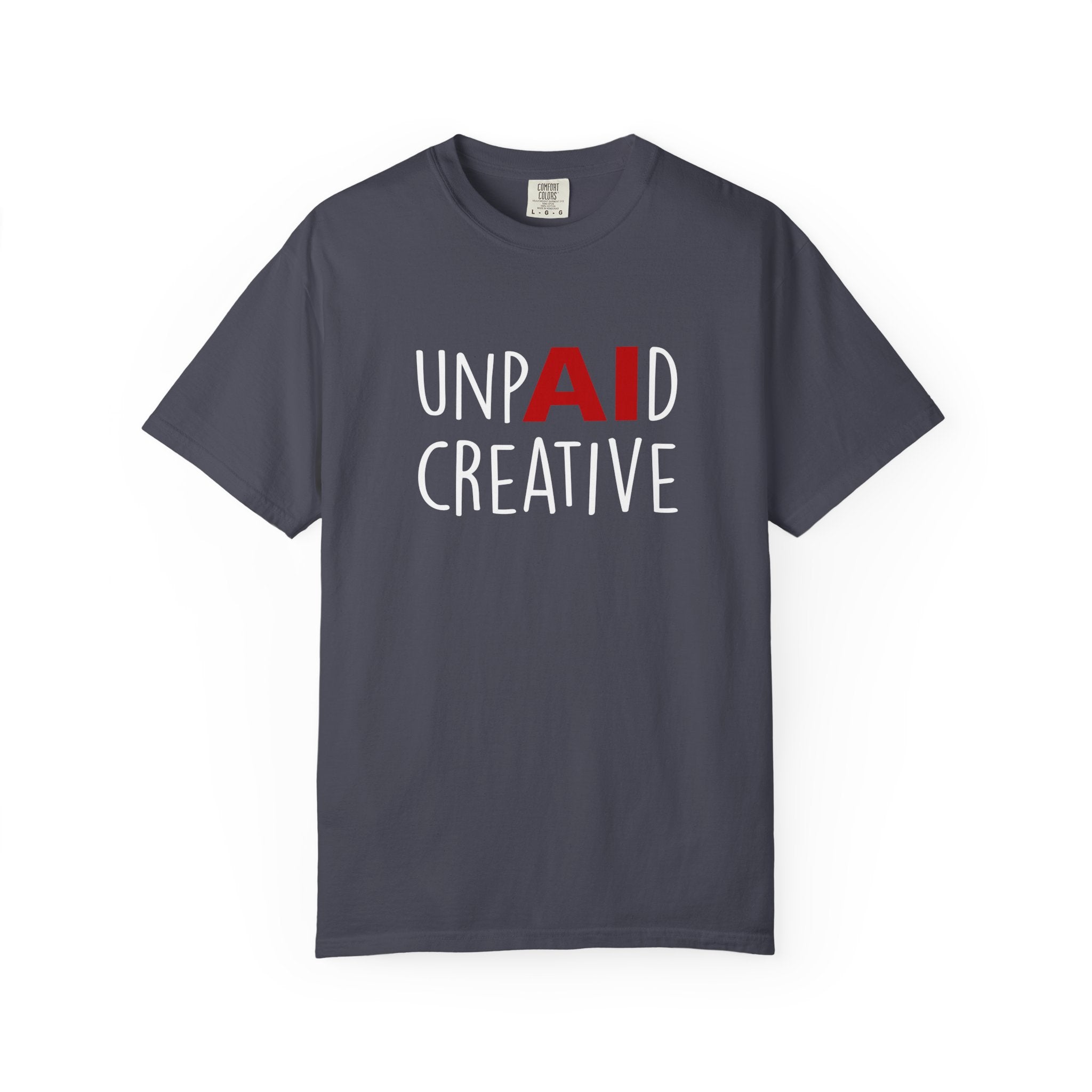 Anti-AI Unisex Garment-Dyed Tee For Creatives