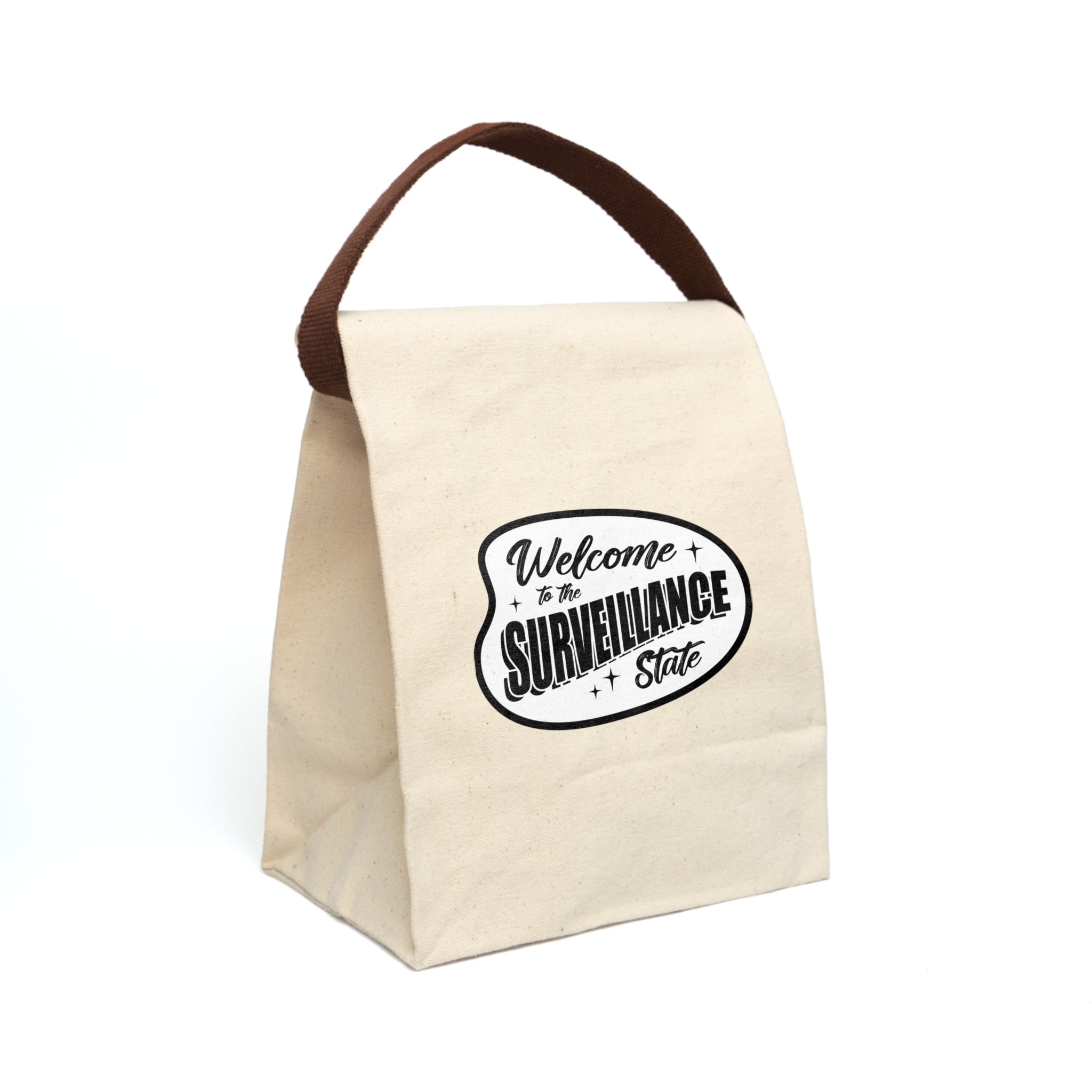 Surveillance State Canvas Lunch Bag With Strap