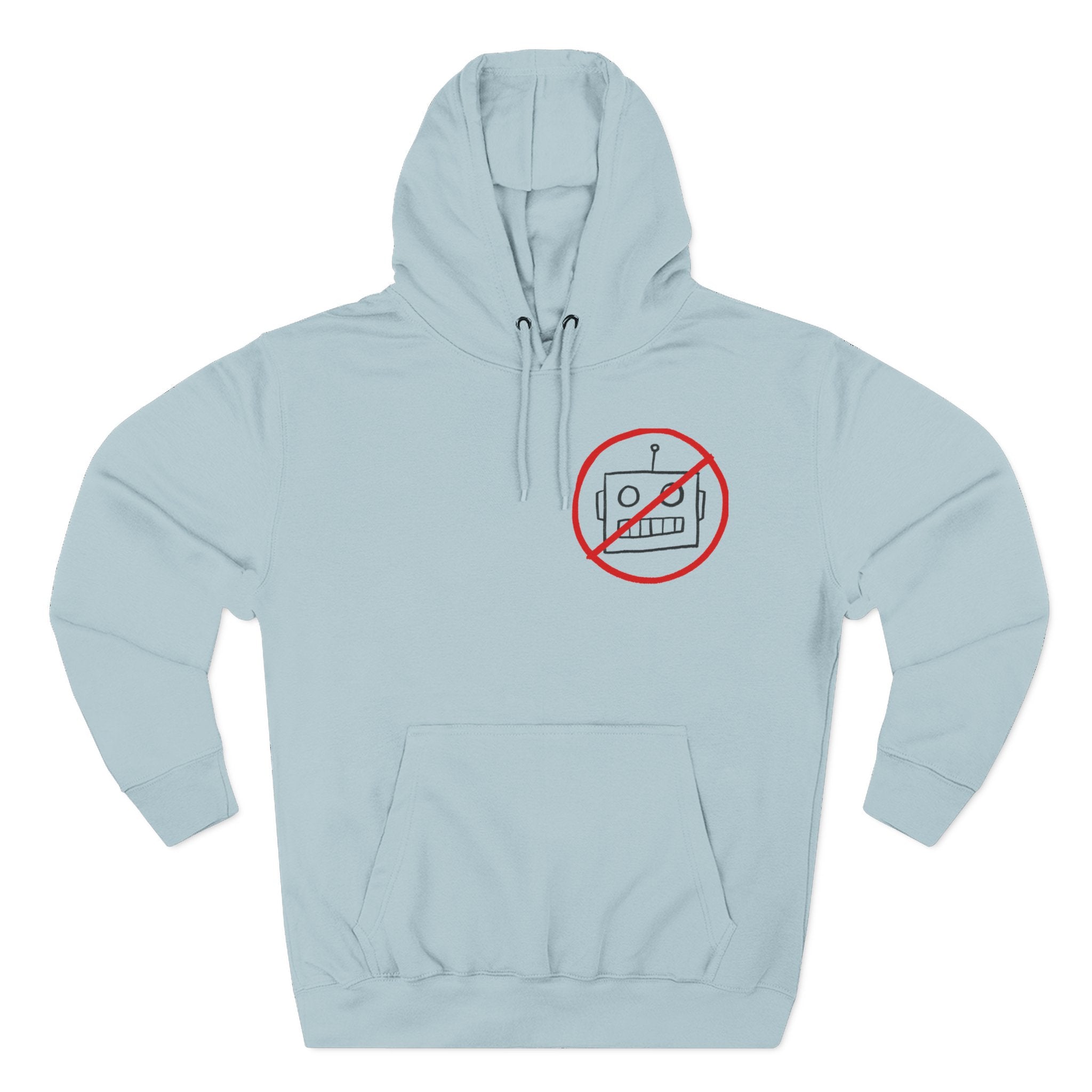 Robot Three-Panel Fleece Hoodie