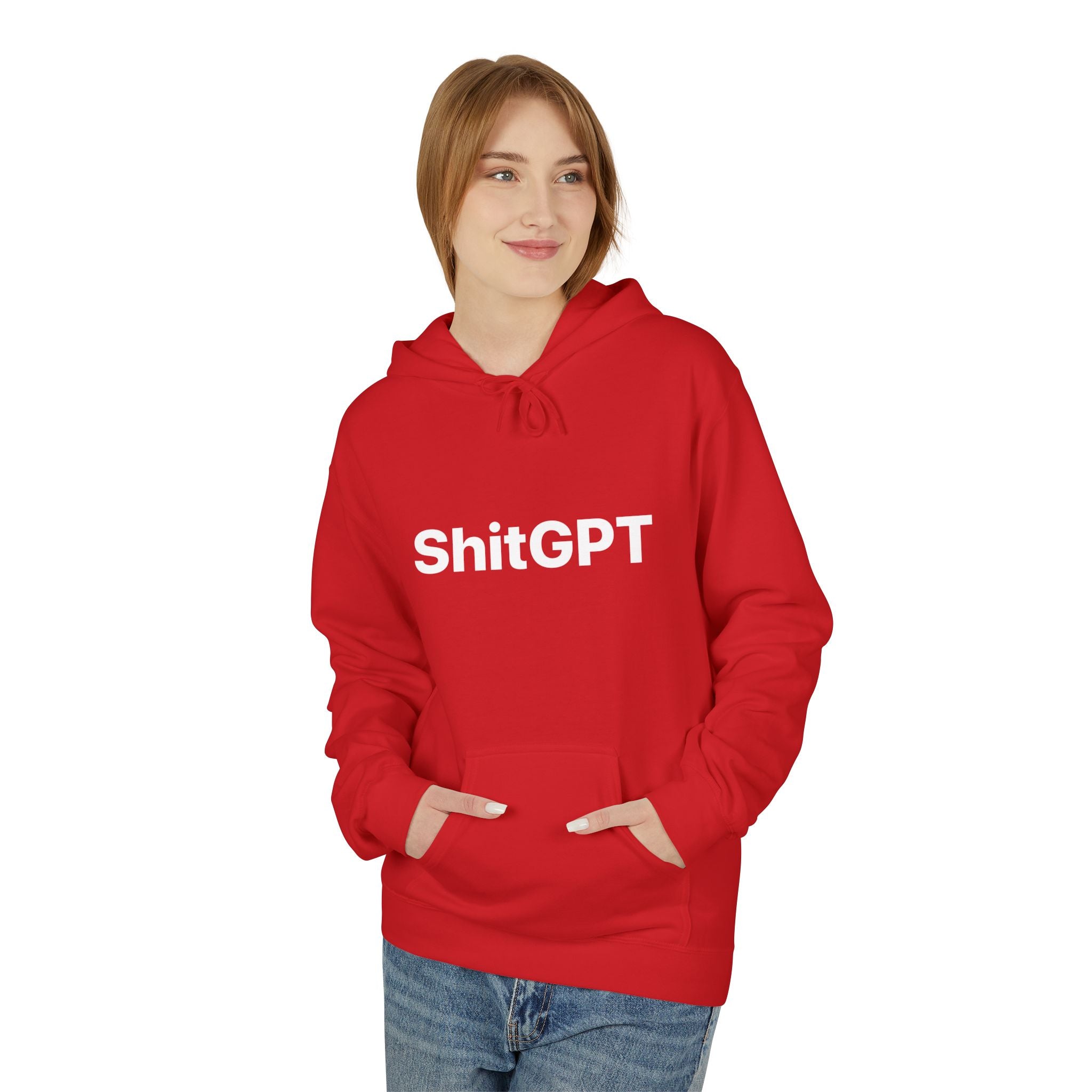 Anti AI Unisex Softstyle Fleece Hoodie