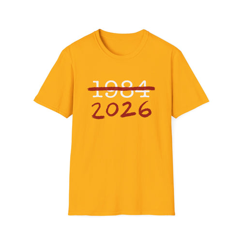 1984 2026 Orwell-Style Anti AI Surveillance Unisex Softstyle T-Shirt