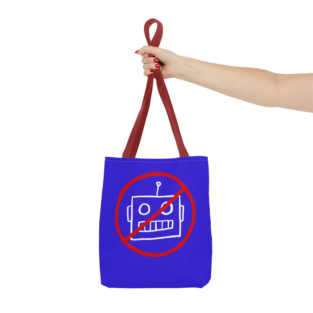 NO AI Robot Tote Bag (AOP)