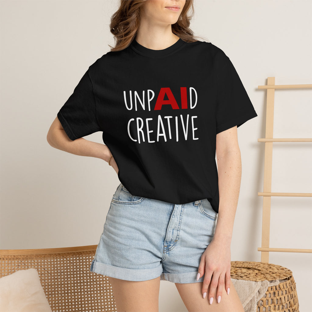 Anti-AI Unisex Garment-Dyed Tee For Creatives