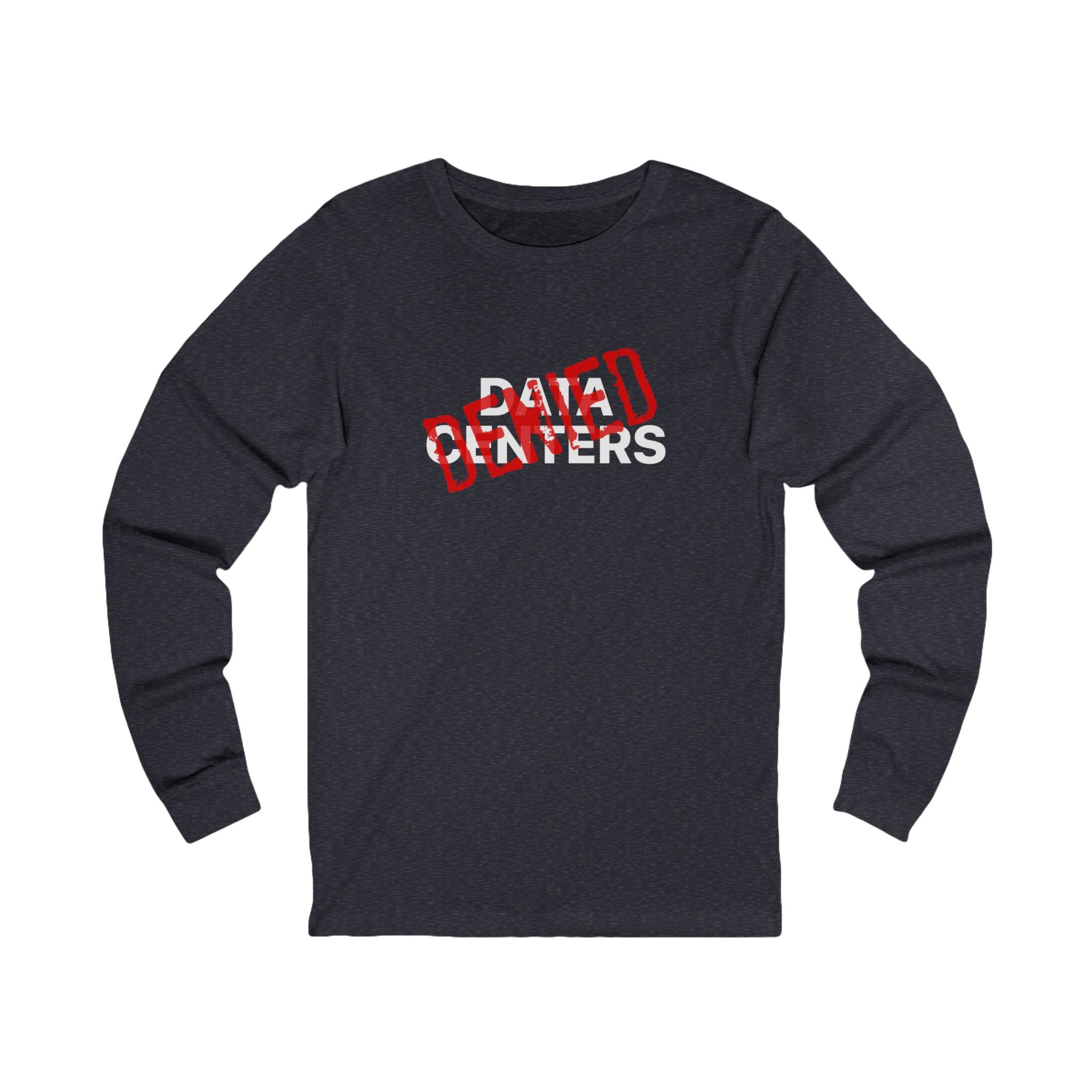 Stop AI Data Centers Jersey Long Sleeve Tee