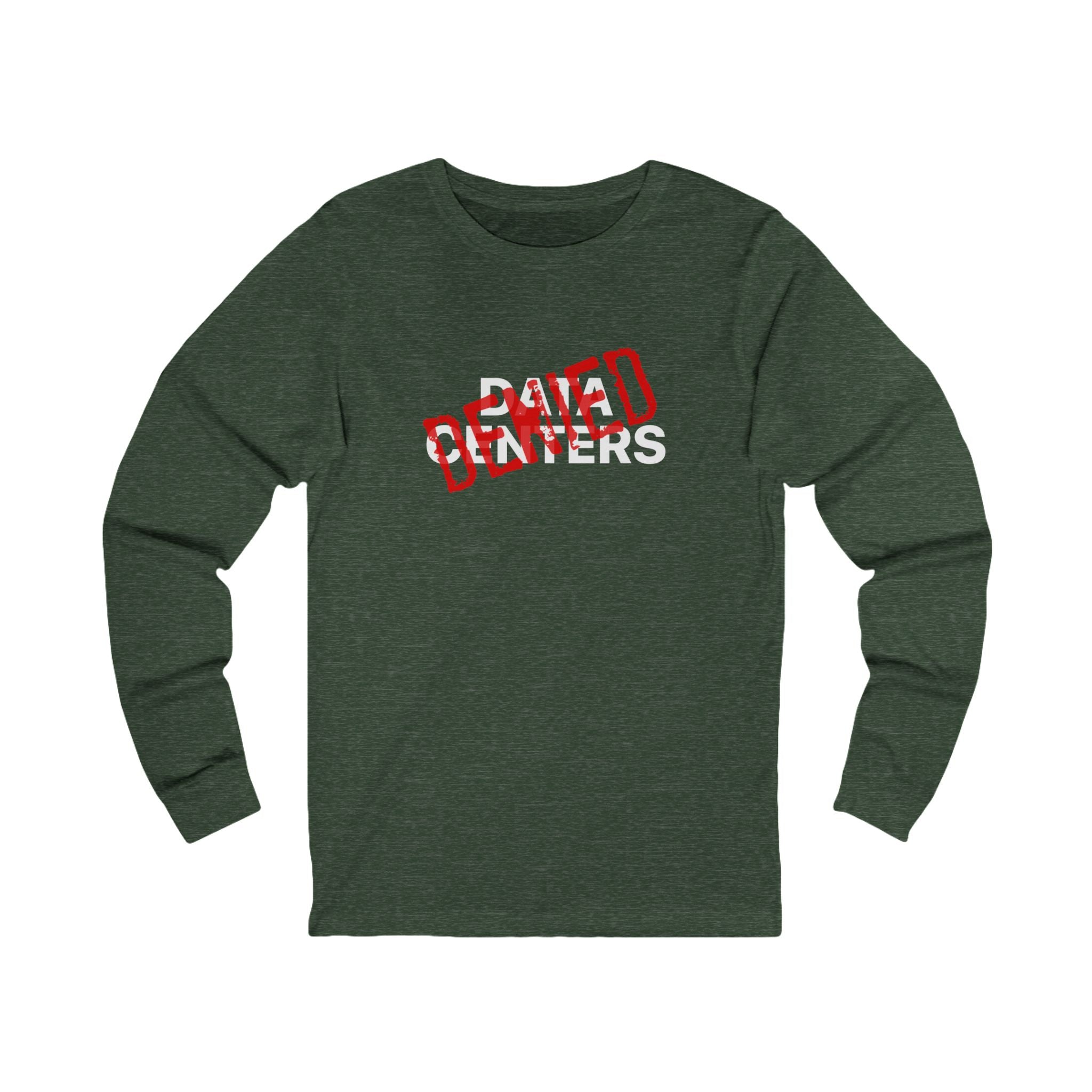 Stop AI Data Centers Jersey Long Sleeve Tee