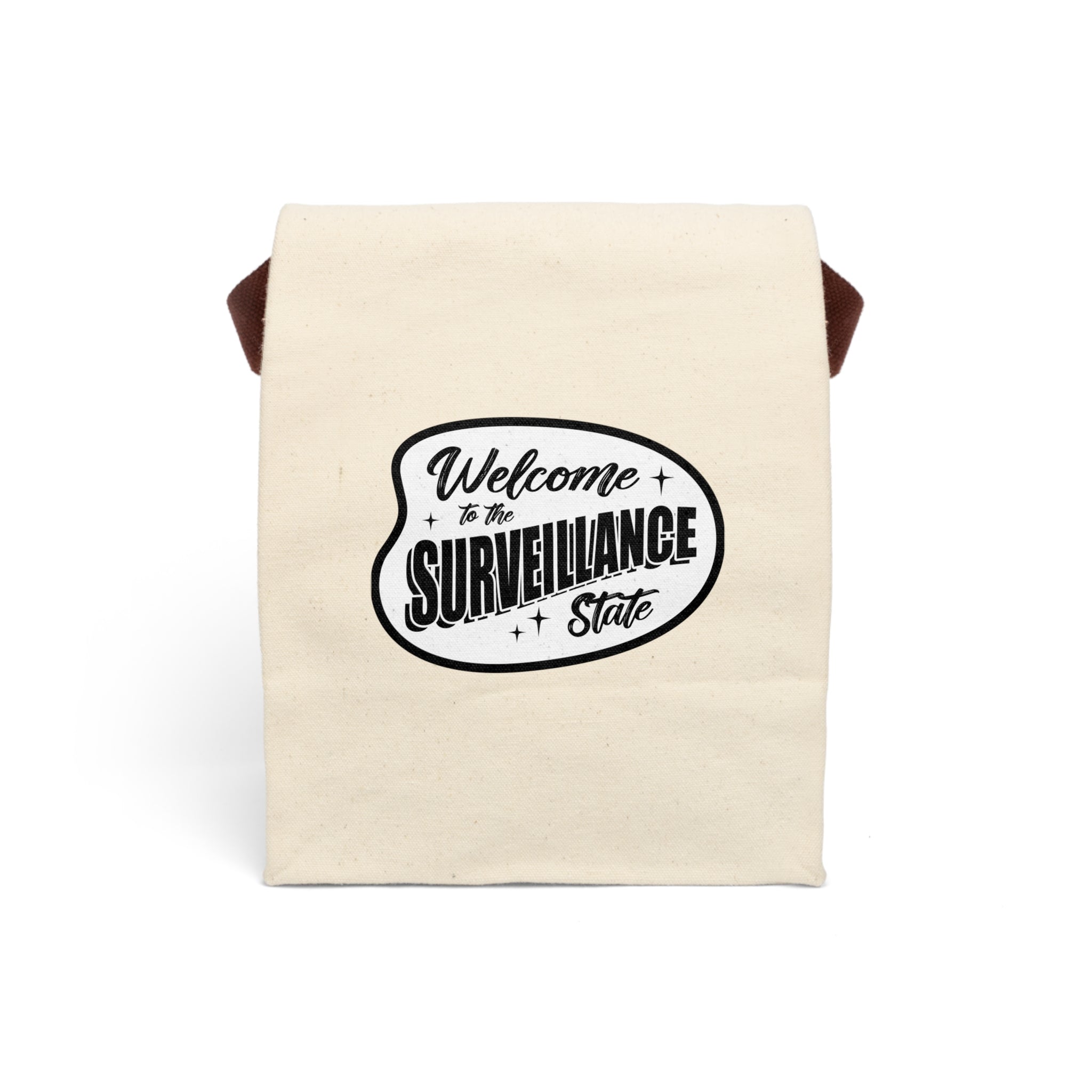 Surveillance State Canvas Lunch Bag With Strap