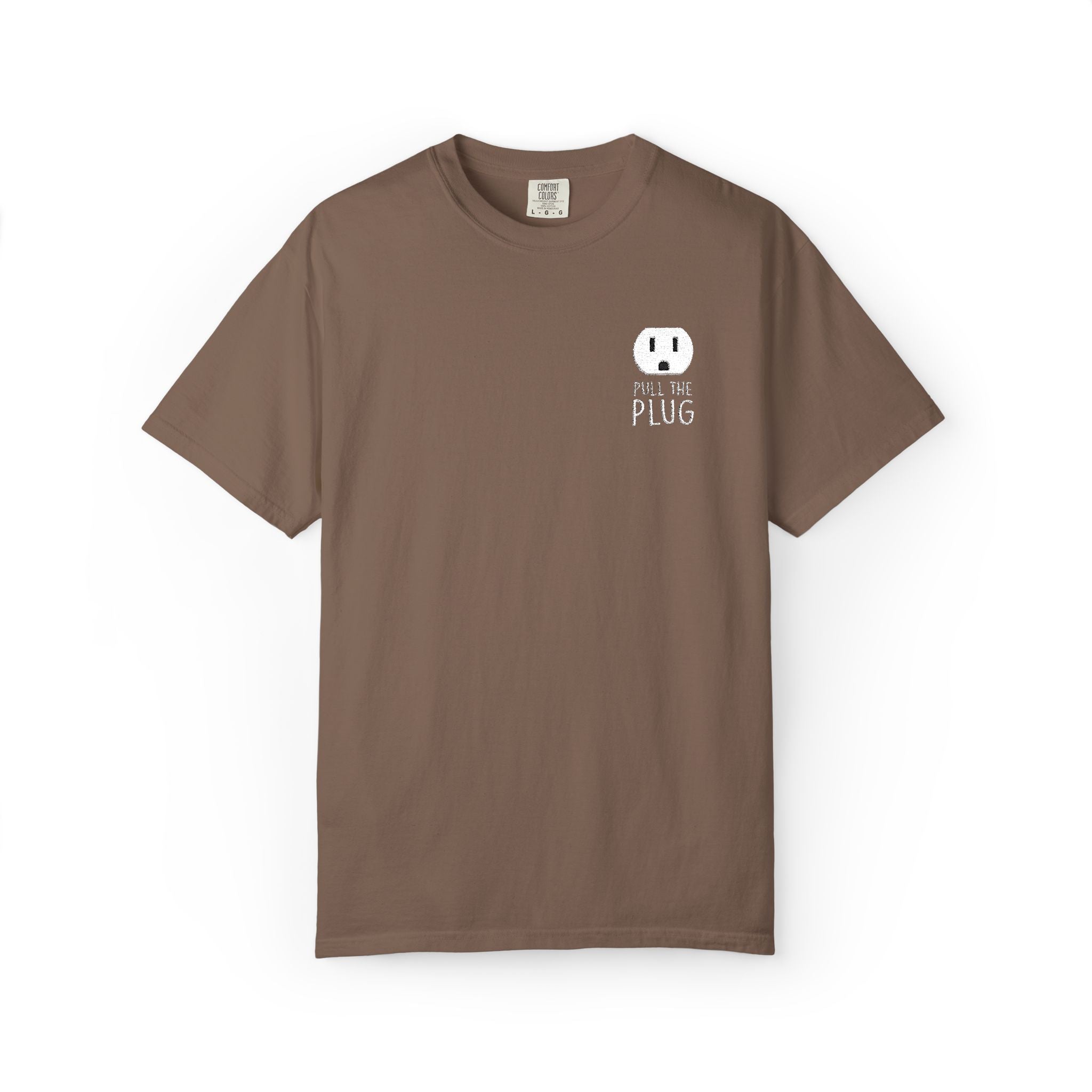 Pull The Plug Unisex T-shirt Pocket Design