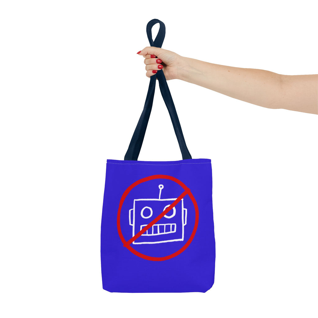 NO AI Robot Tote Bag (AOP)