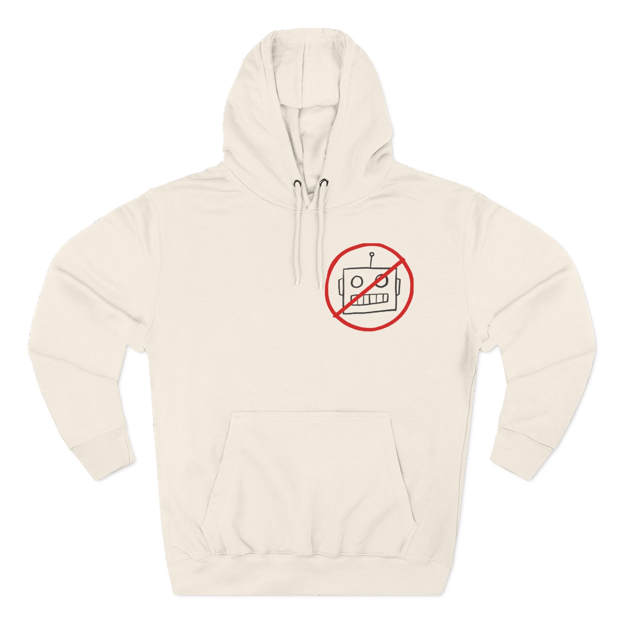 Robot Three-Panel Fleece Hoodie