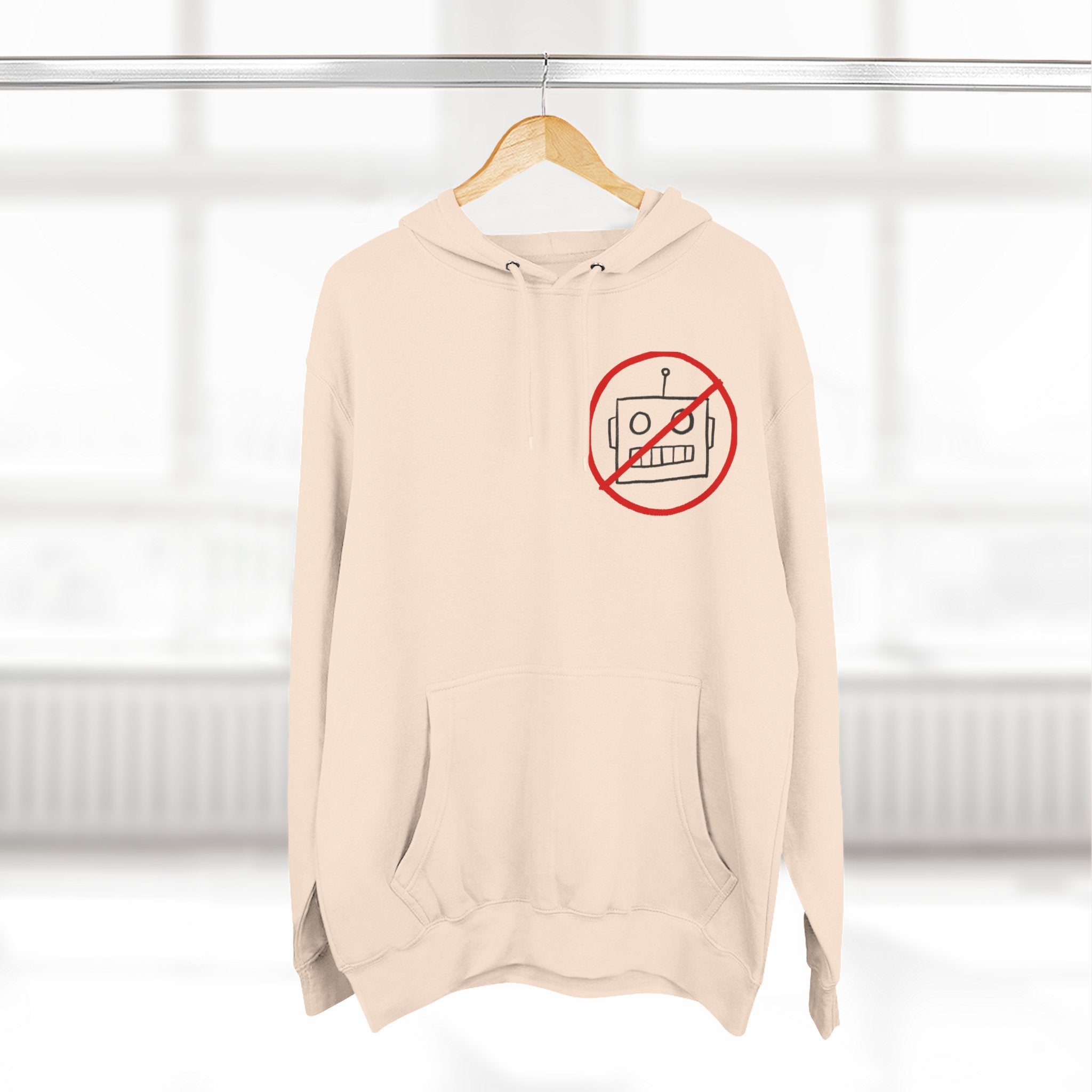 Robot Three-Panel Fleece Hoodie