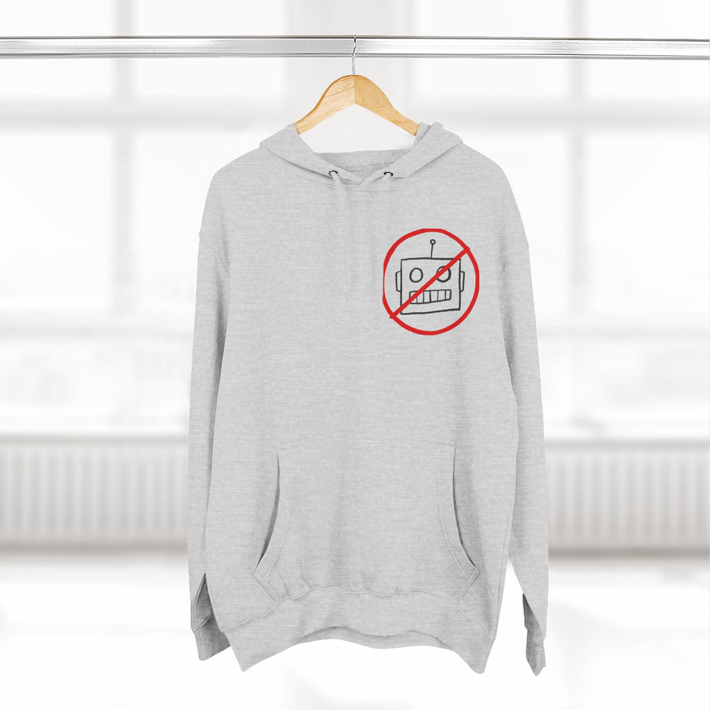 Robot Three-Panel Fleece Hoodie