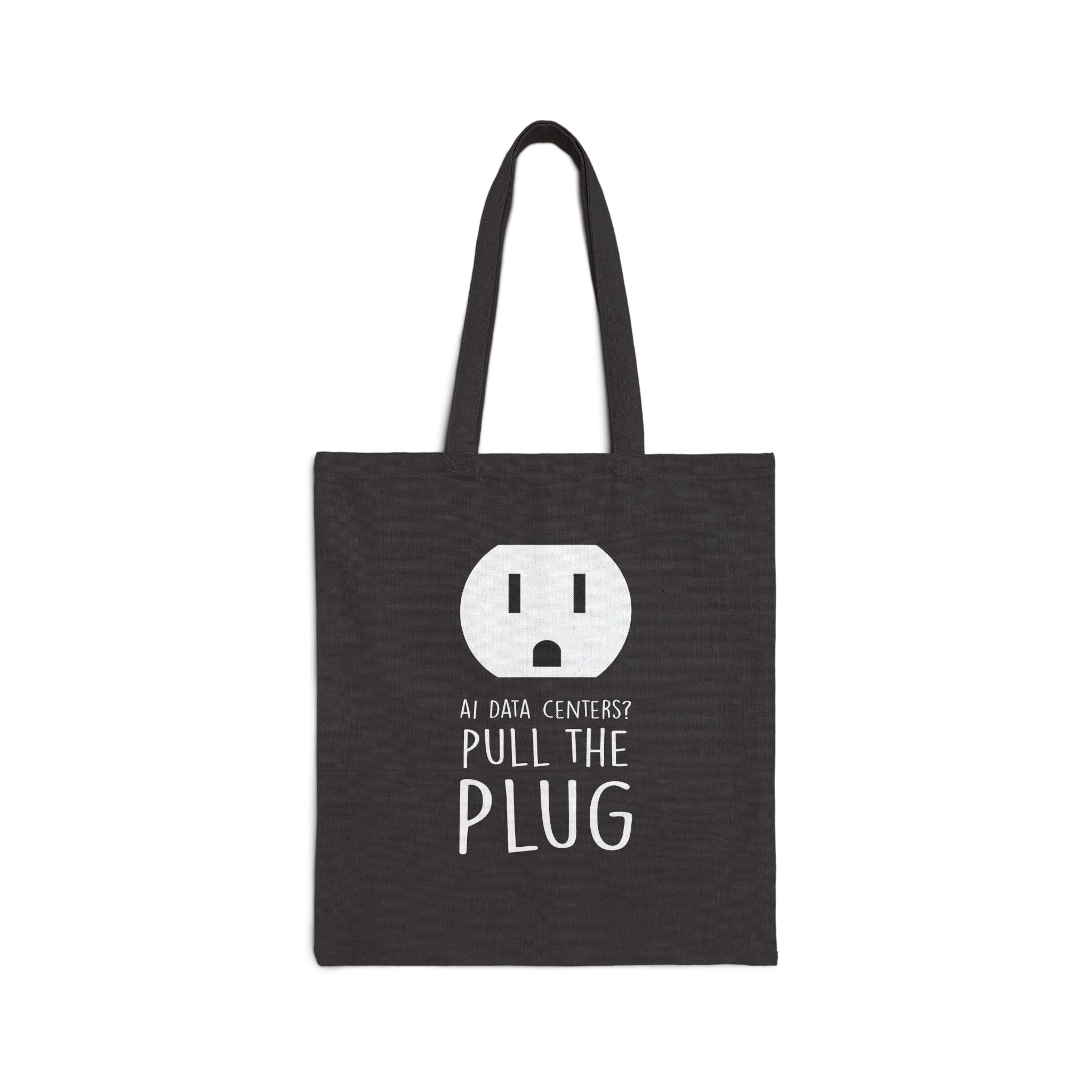 Anti Data Center Cotton Canvas Tote Bag