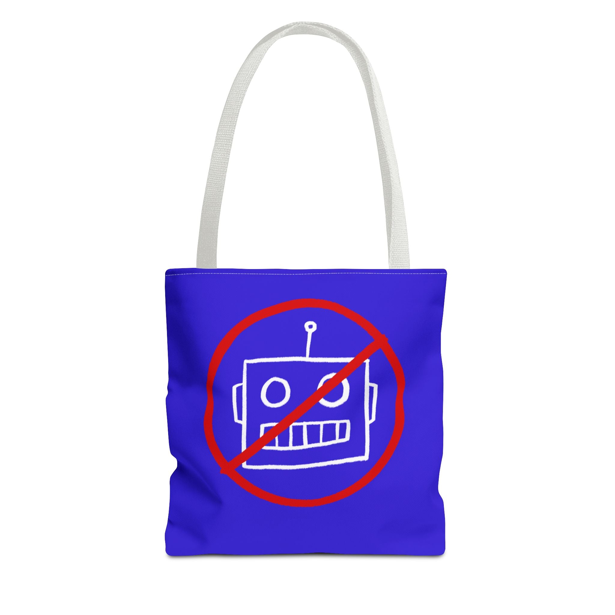 NO AI Robot Tote Bag (AOP)