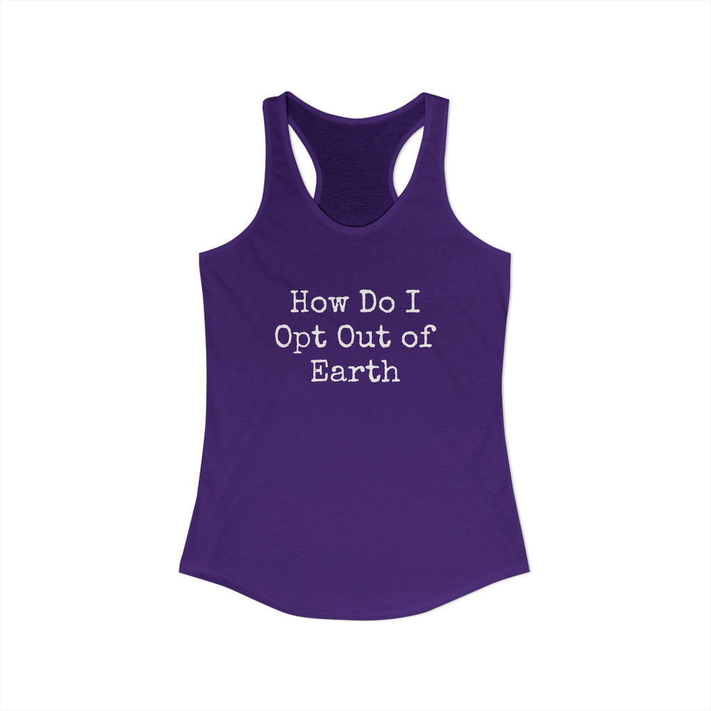 Opt Out Women's Racerback Tank