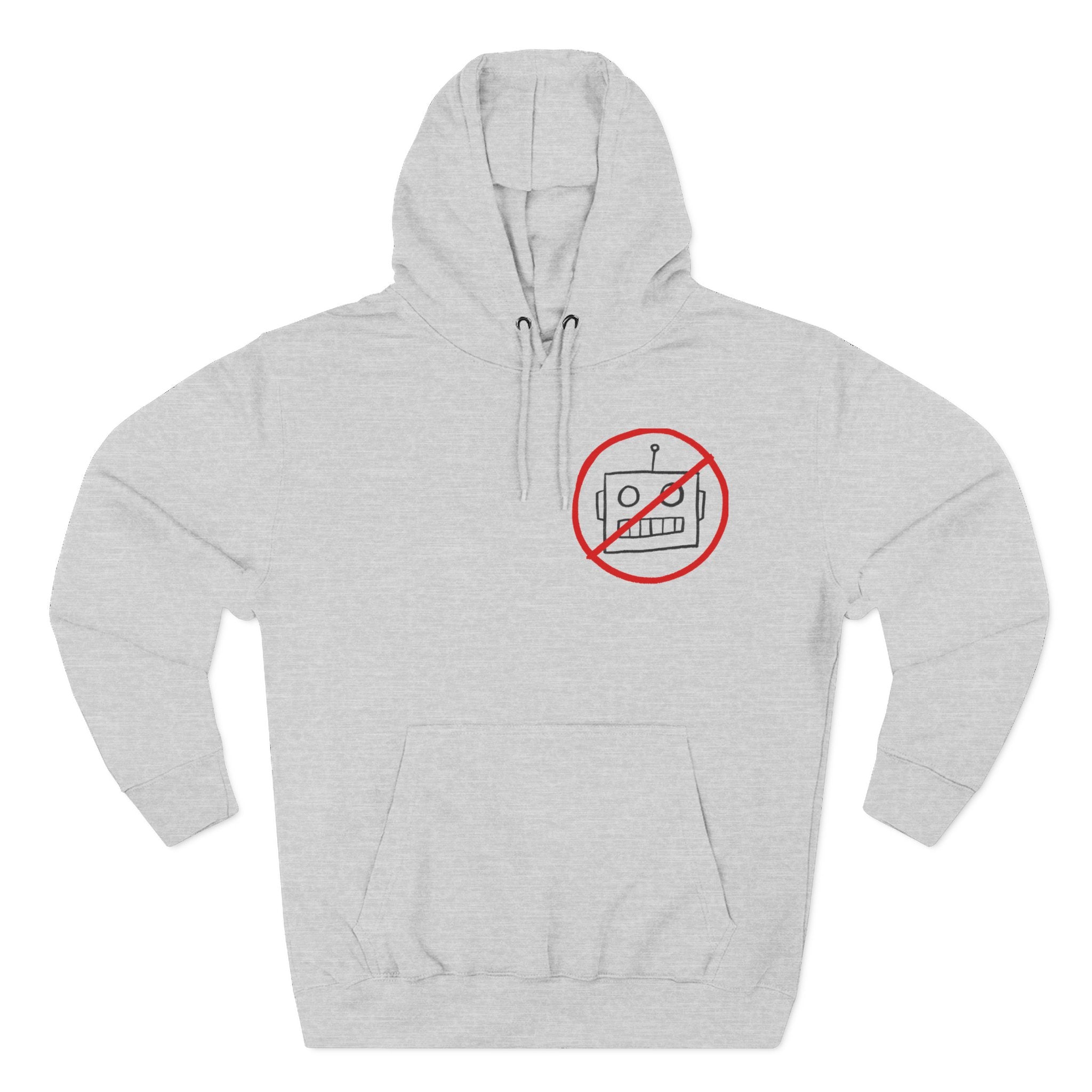 Robot Three-Panel Fleece Hoodie