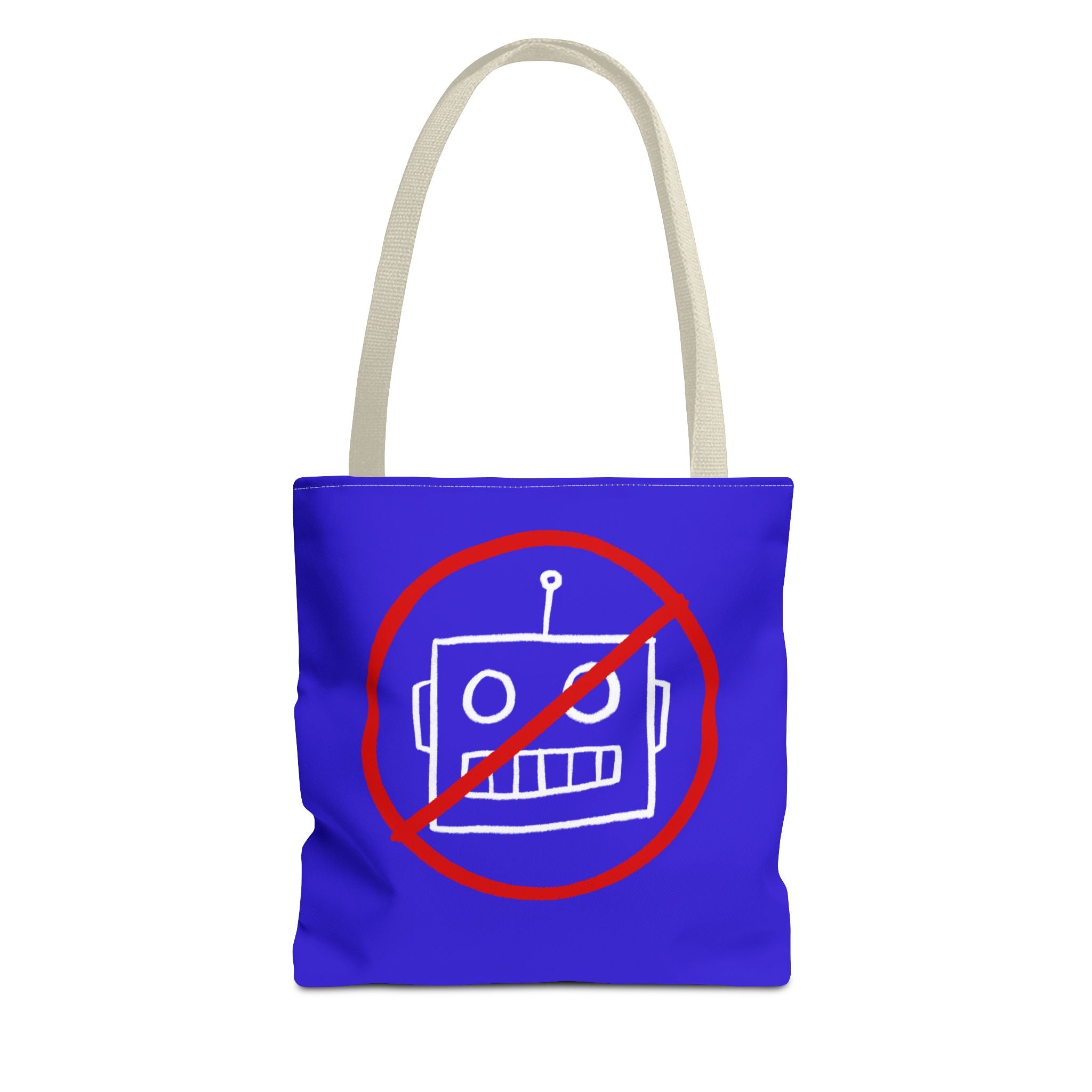 NO AI Robot Tote Bag (AOP)