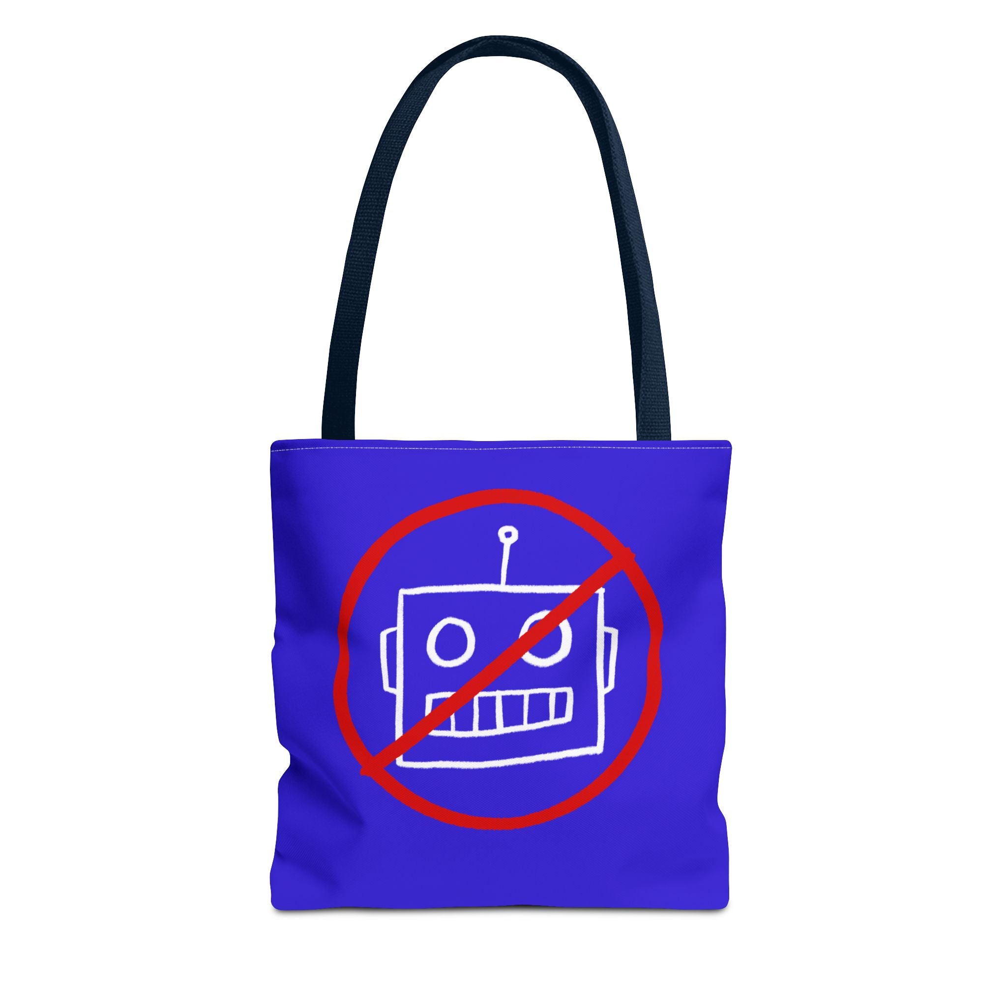 NO AI Robot Tote Bag (AOP)