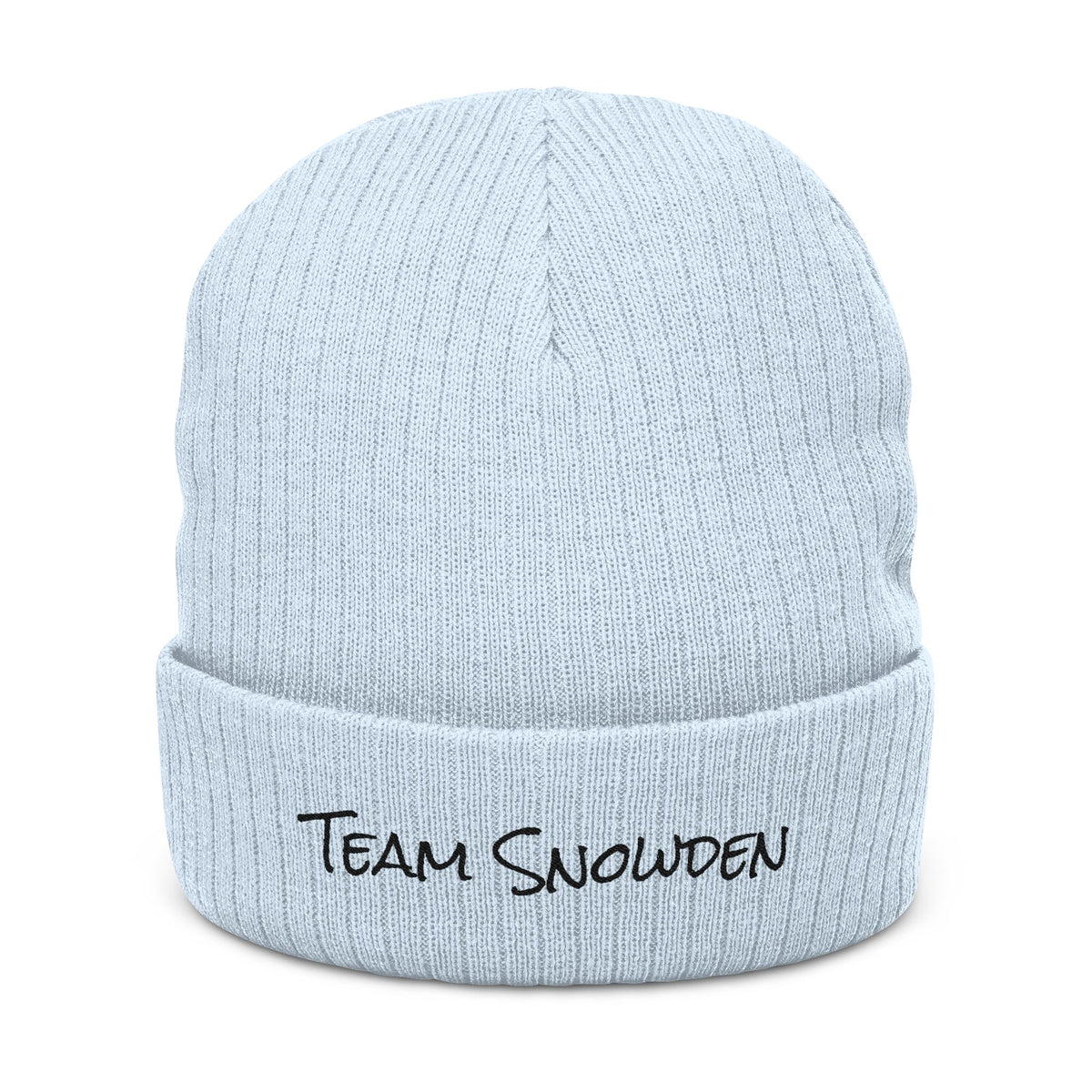 Team Snowden Ribbed Knit Beanie (Embroidery)